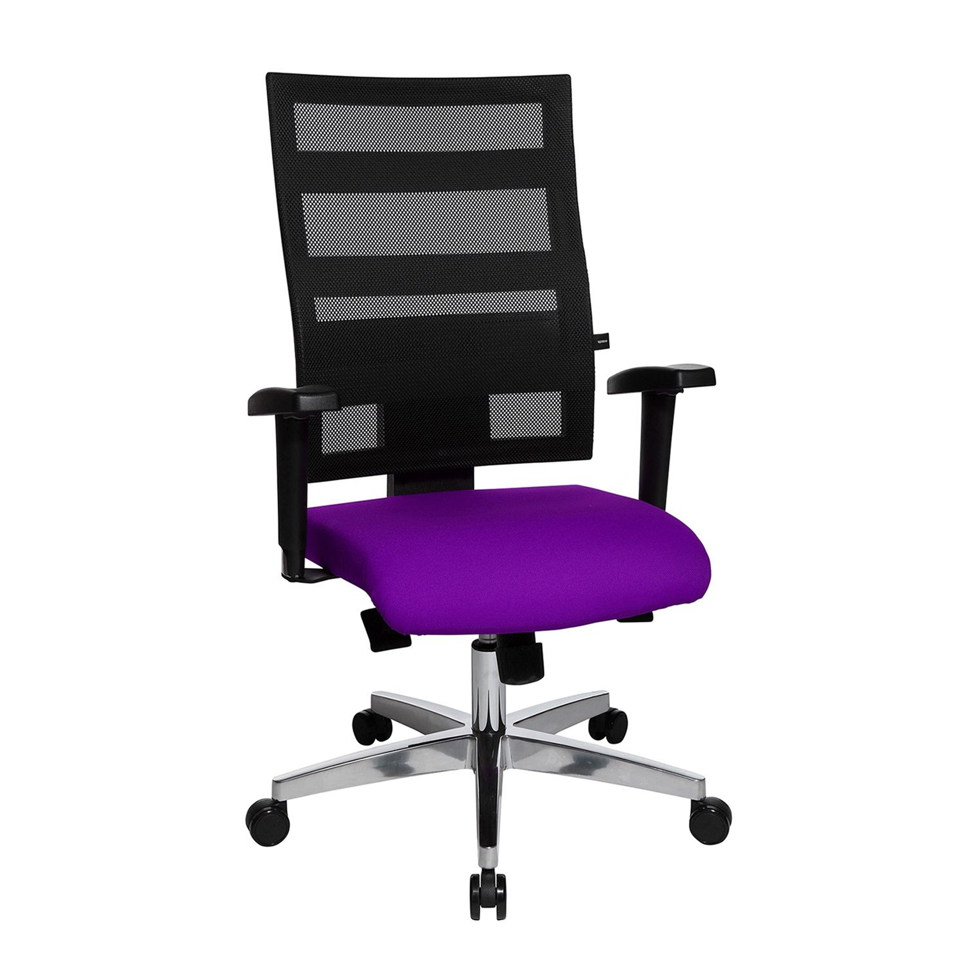 Bürostuhl Topstar X-Pander mit 1D Armlehnen, Violett/Verchromt, Neu, Ergonomischer Stuhl - ideal für flexibles Arbeiten