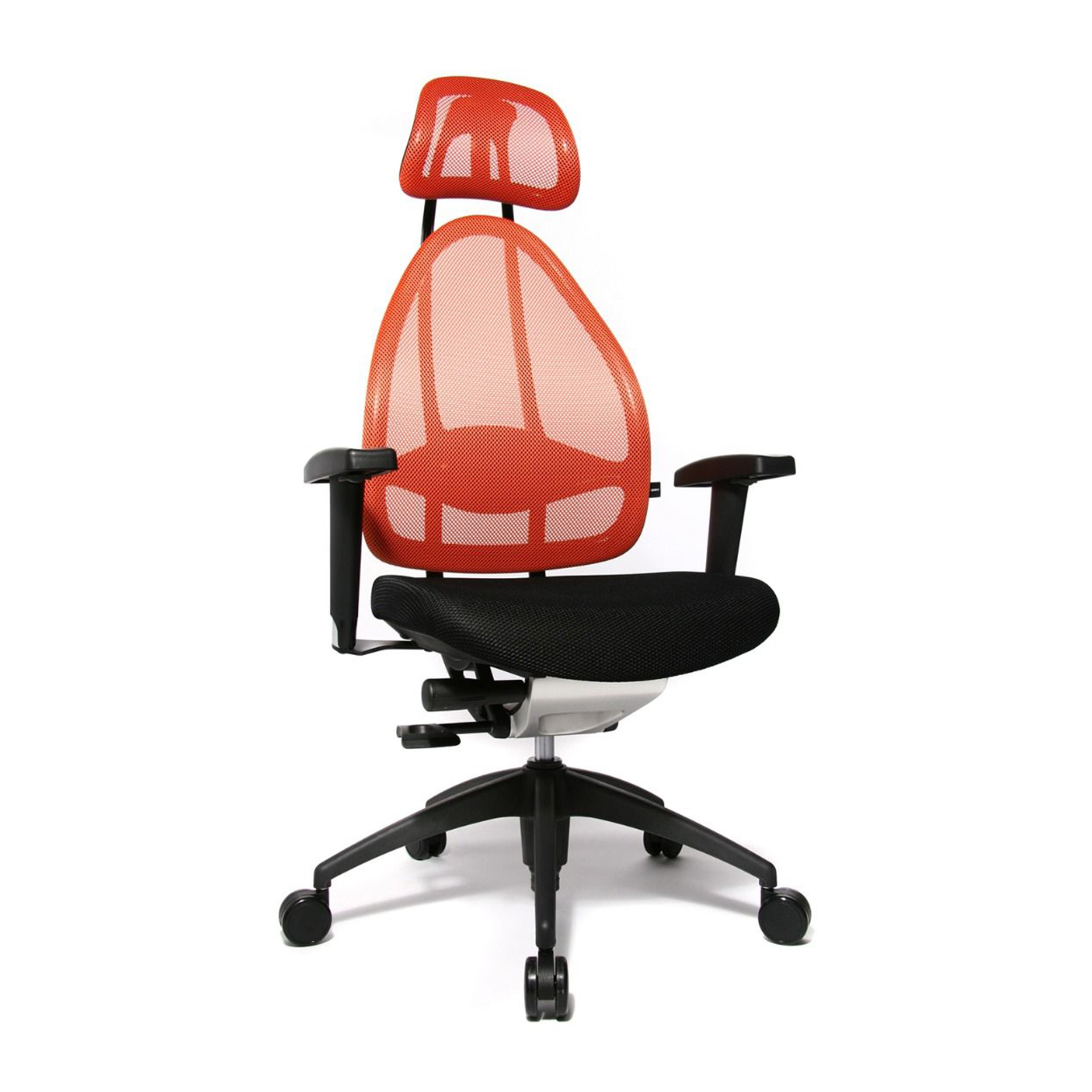 Chaise de bureau Topstar Open Art 2010 avec accoudoirs 2D, Orange/Noir, Nouveau, Chaise ergonomique - idéale pour un travail flexible