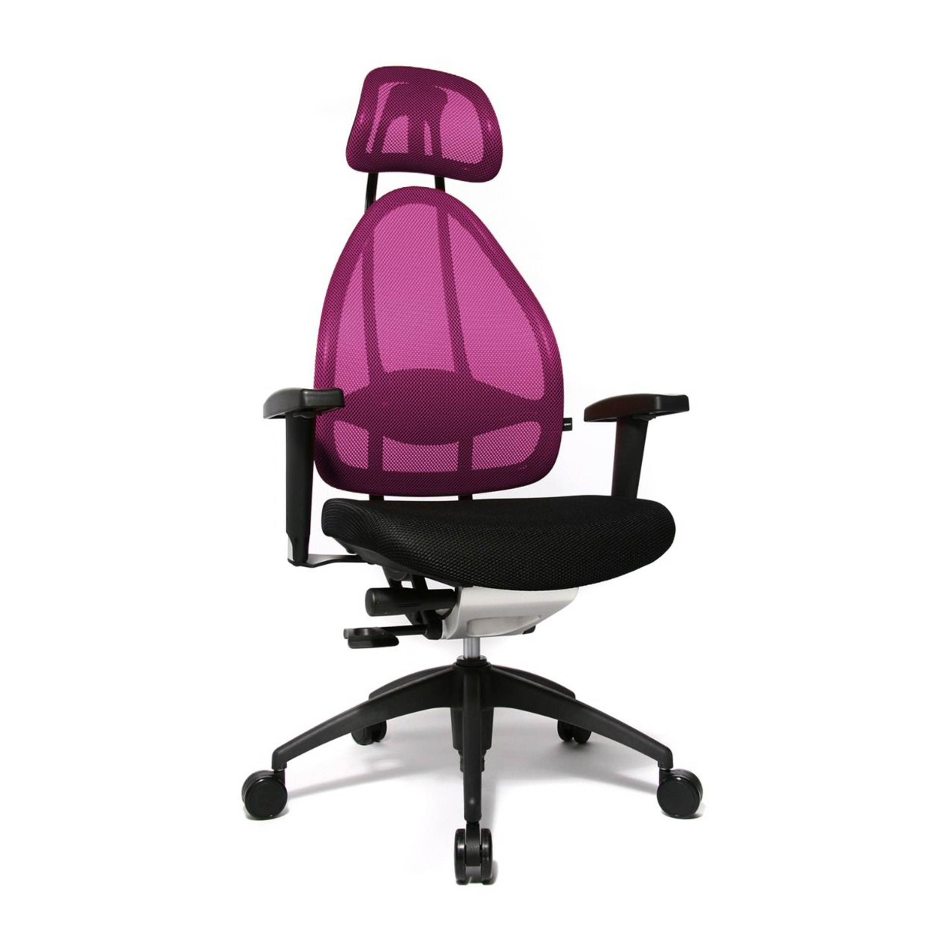 Bürostuhl Topstar Open Art 2010 mit 2D Armlehnen, Violett/Schwarz, Neu, Ergonomischer Stuhl - ideal für flexibles Arbeiten