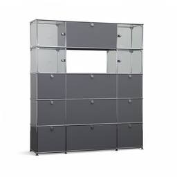 Highboard Vitrine USM Haller (Gut, mit Schlüssel)