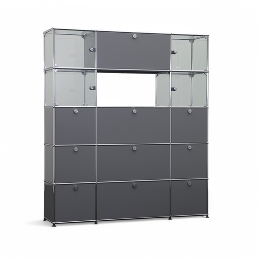 Highboard Vitrine USM Haller (Gut, mit Schlüssel)