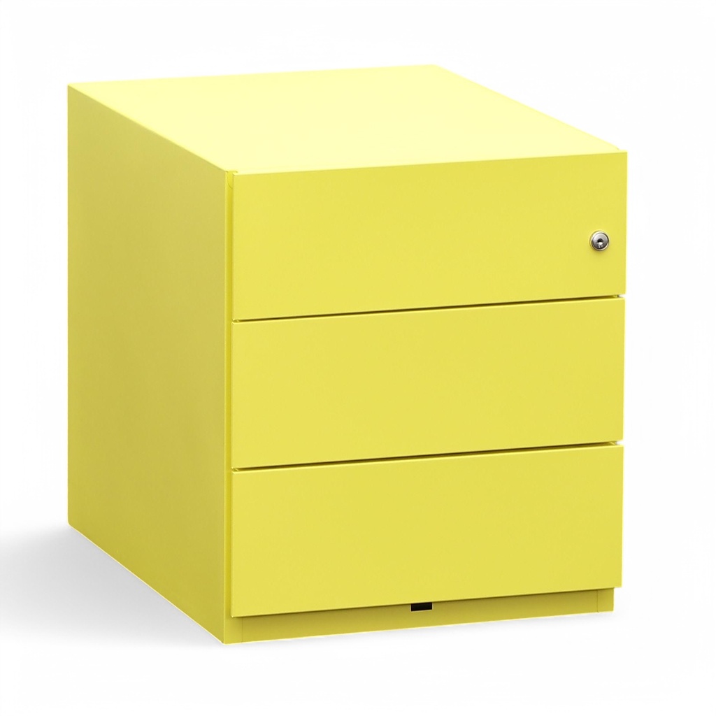 Rollcontainer Bisley Note, Gelb, mit Schubladen, Sehr gut – perfekt für modernes Büro