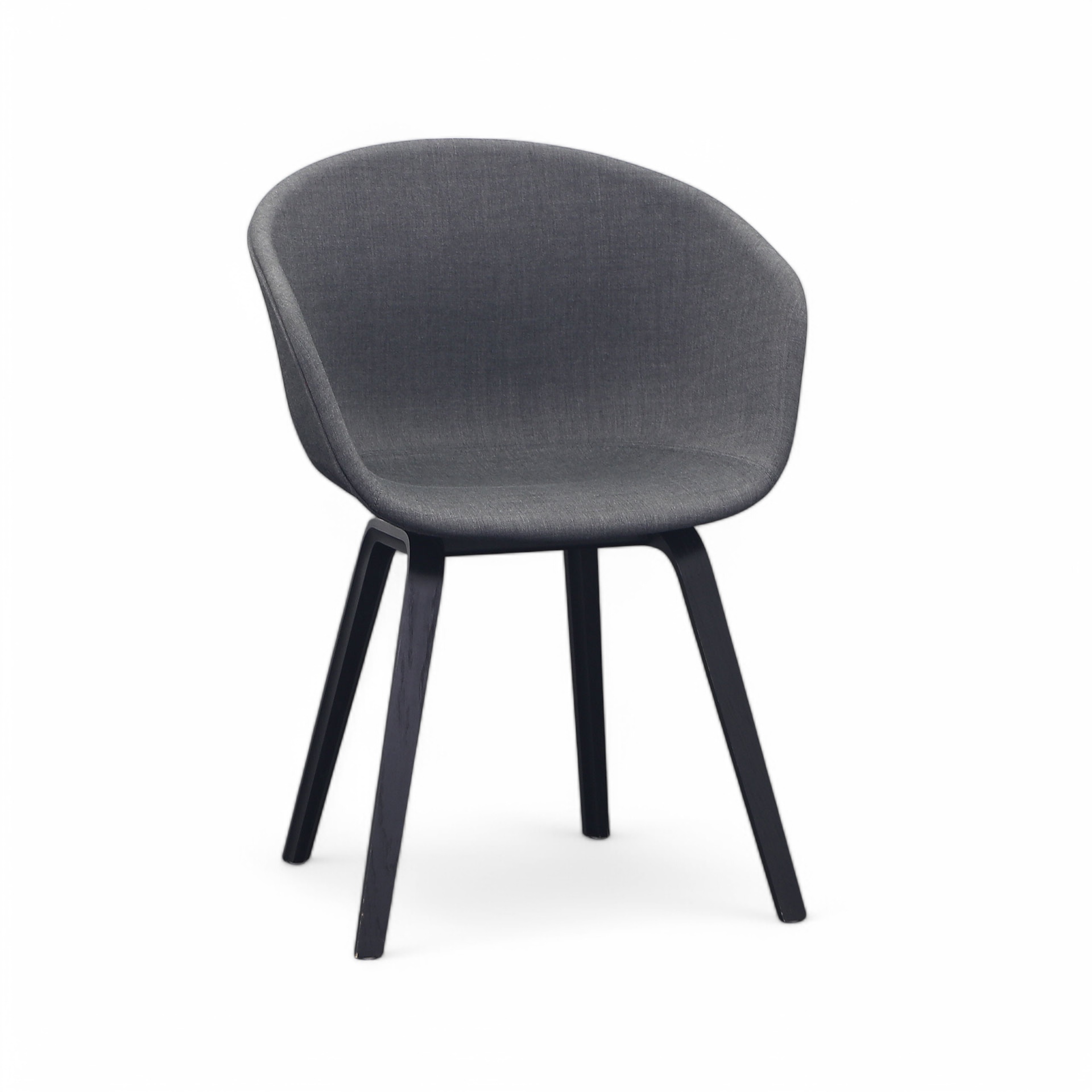 Hay About a Chair AAC 23 Fauteuil Gris/Noir avec accoudoirs fixes, Normalement utilisé - parfait pour le bureau et la réception