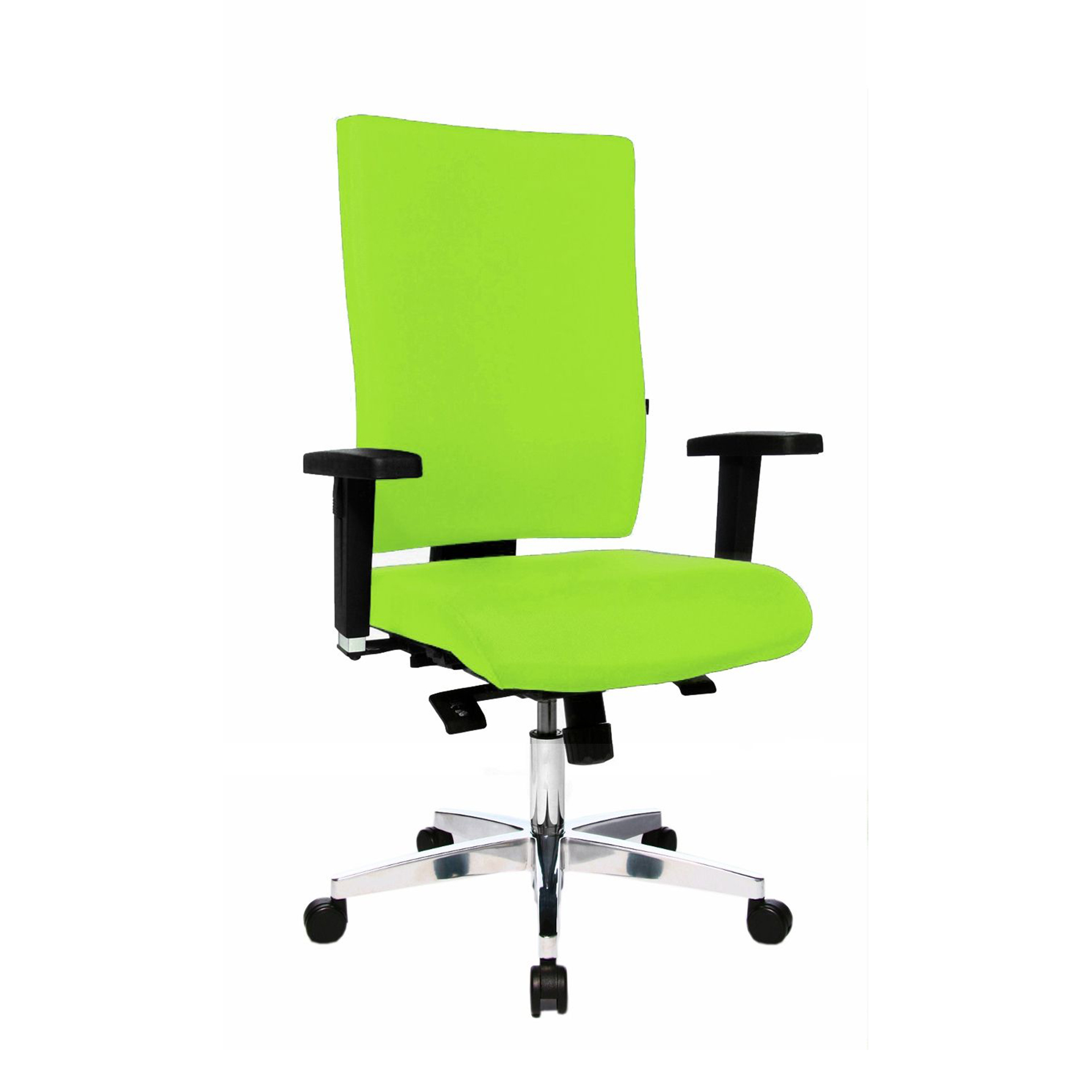 Bürostuhl Topstar Light Star 20 X mit 2D Armlehnen, Grün/Verchromt, Neu, Ergonomischer Stuhl - ideal für flexibles Arbeiten