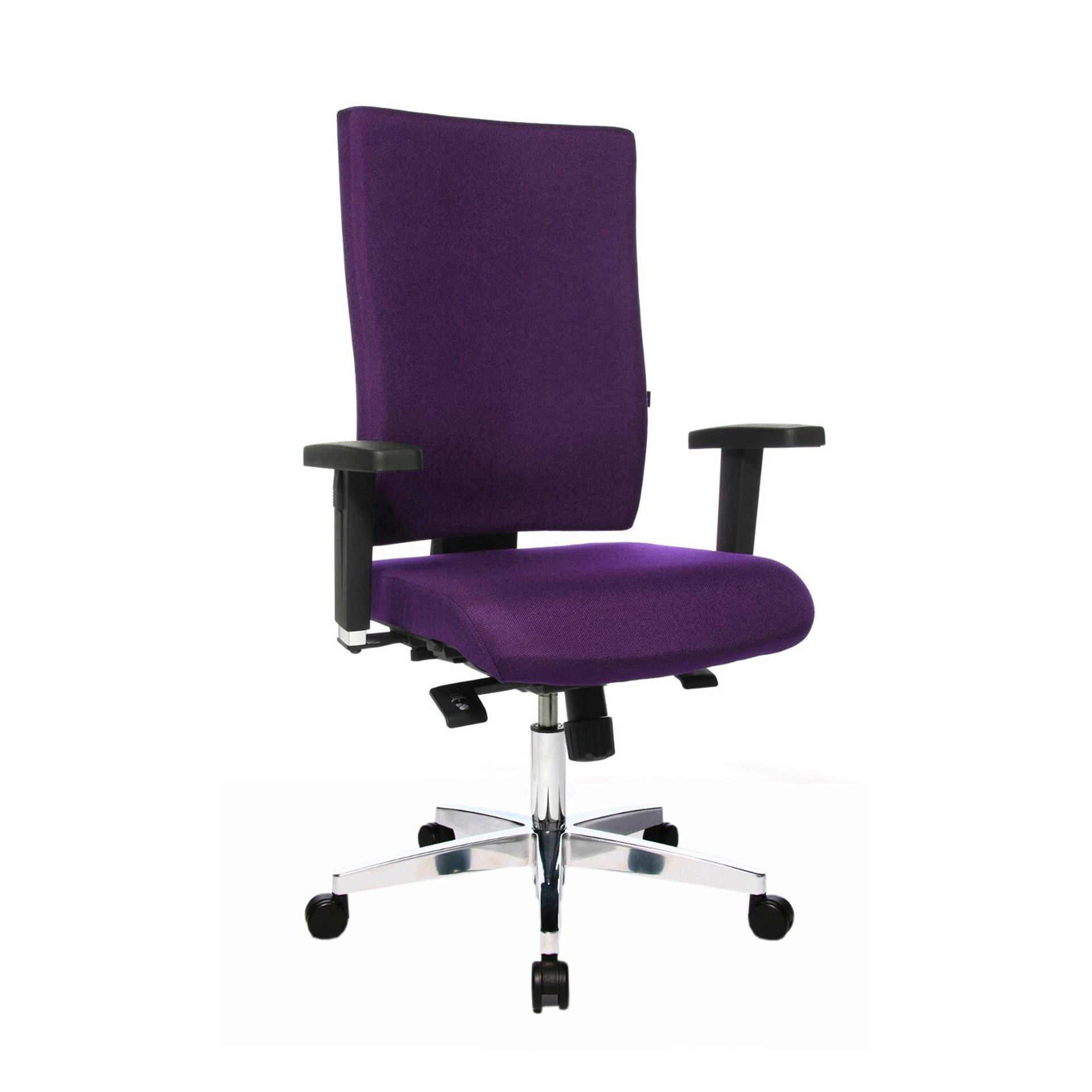 Chaise de bureau Topstar Light Star 20 X avec accoudoirs 2D, Violet/Chromé, Nouveau, Chaise ergonomique - idéale pour un travail flexible