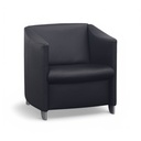 Leather lounge chair black (Normal used)