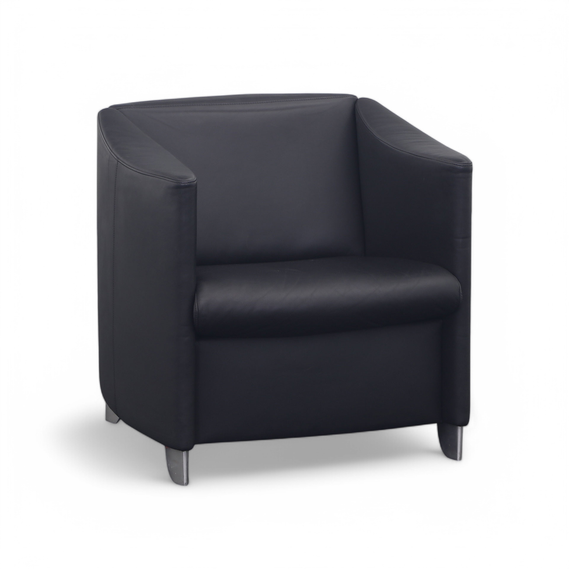 Image of Leder Loungesessel Schwarz Schwarz, Normal gebraucht