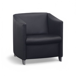 Leather lounge chair black (Normal used)