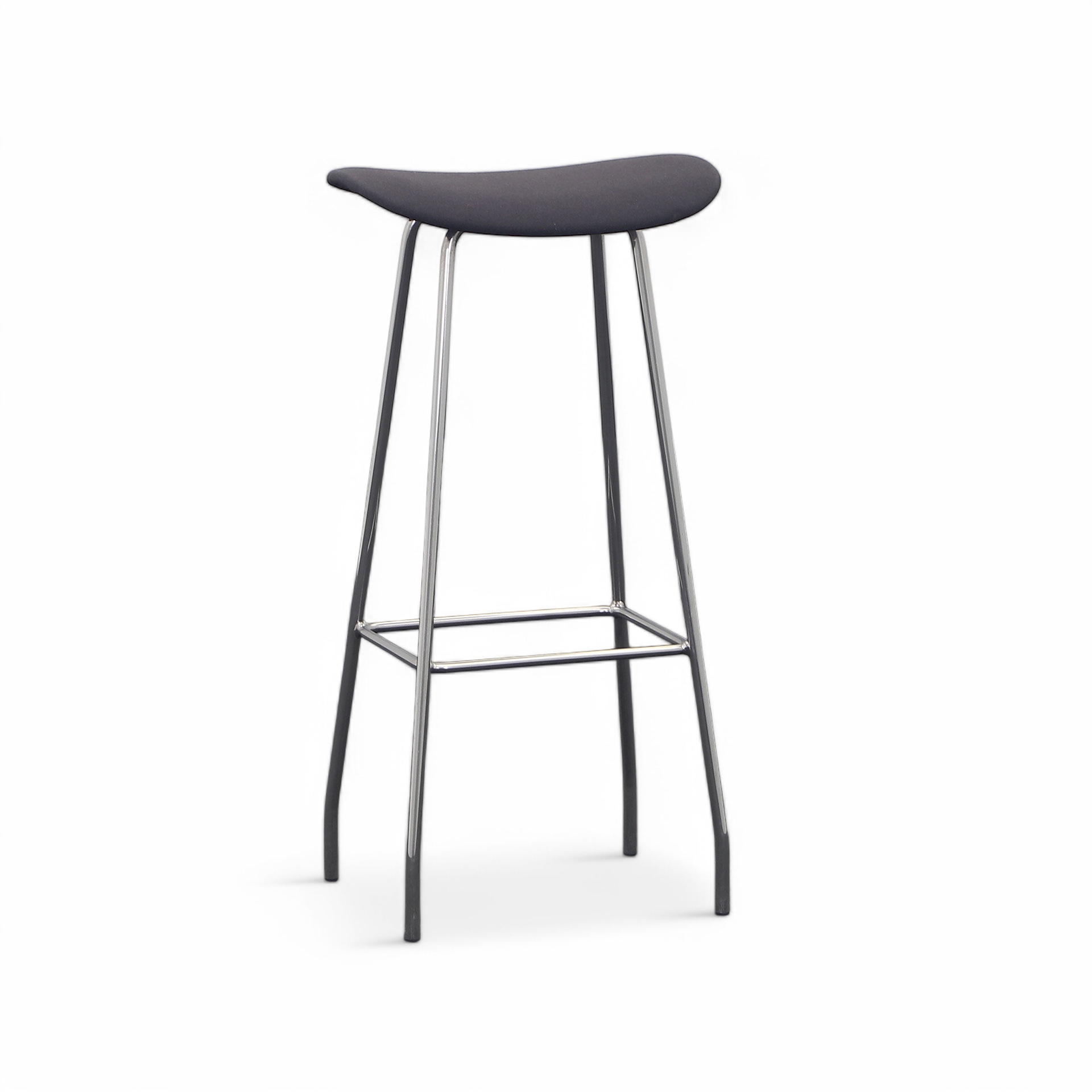 Tabouret de bar Cornflake, Anthracite/Chromé sans accoudoirs, Normalement utilisé, Tabouret de comptoir - Pratique & confortable