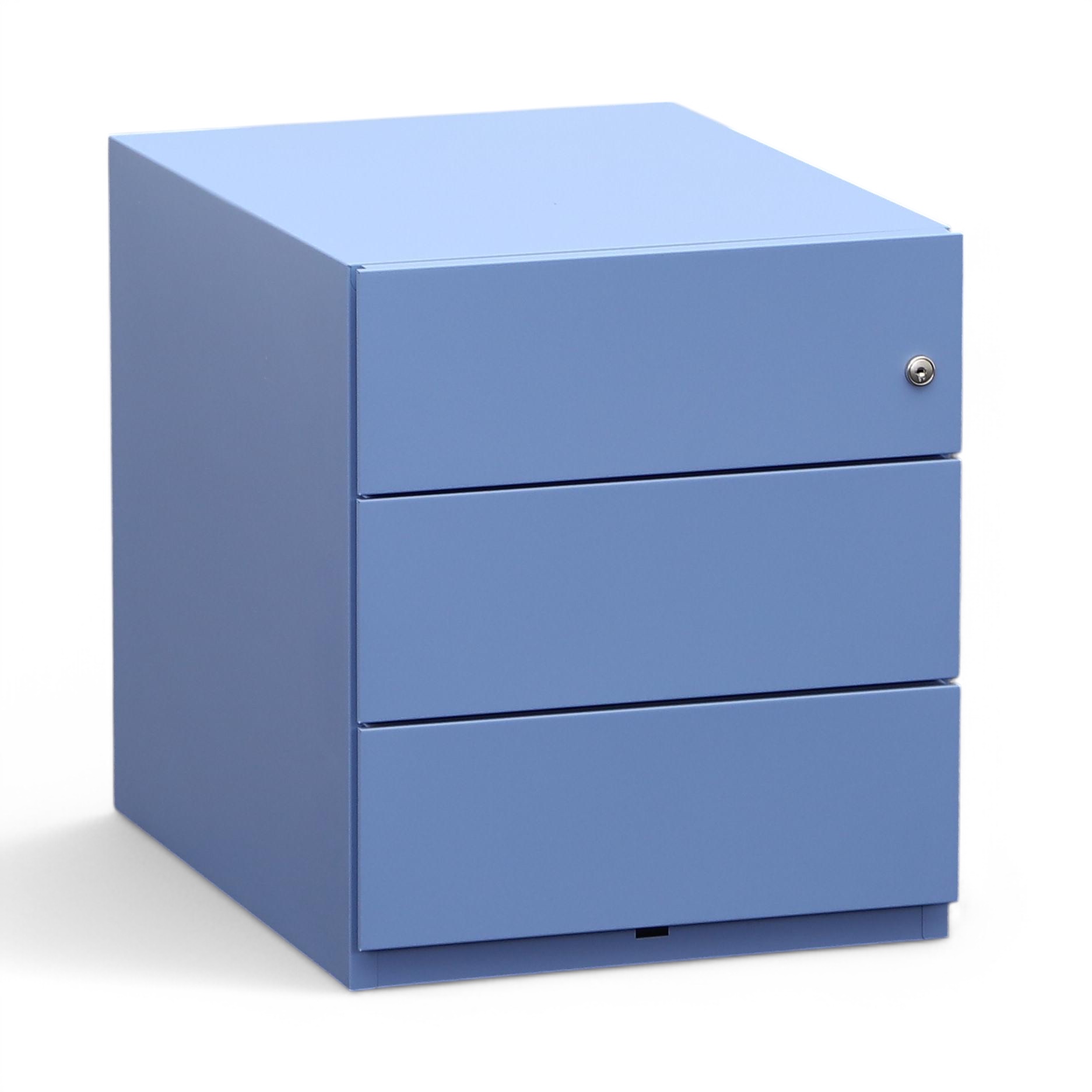 Conteneur roulant Bisley Note, Bleu clair, avec des tiroirs, Nouveau - parfait pour un bureau moderne