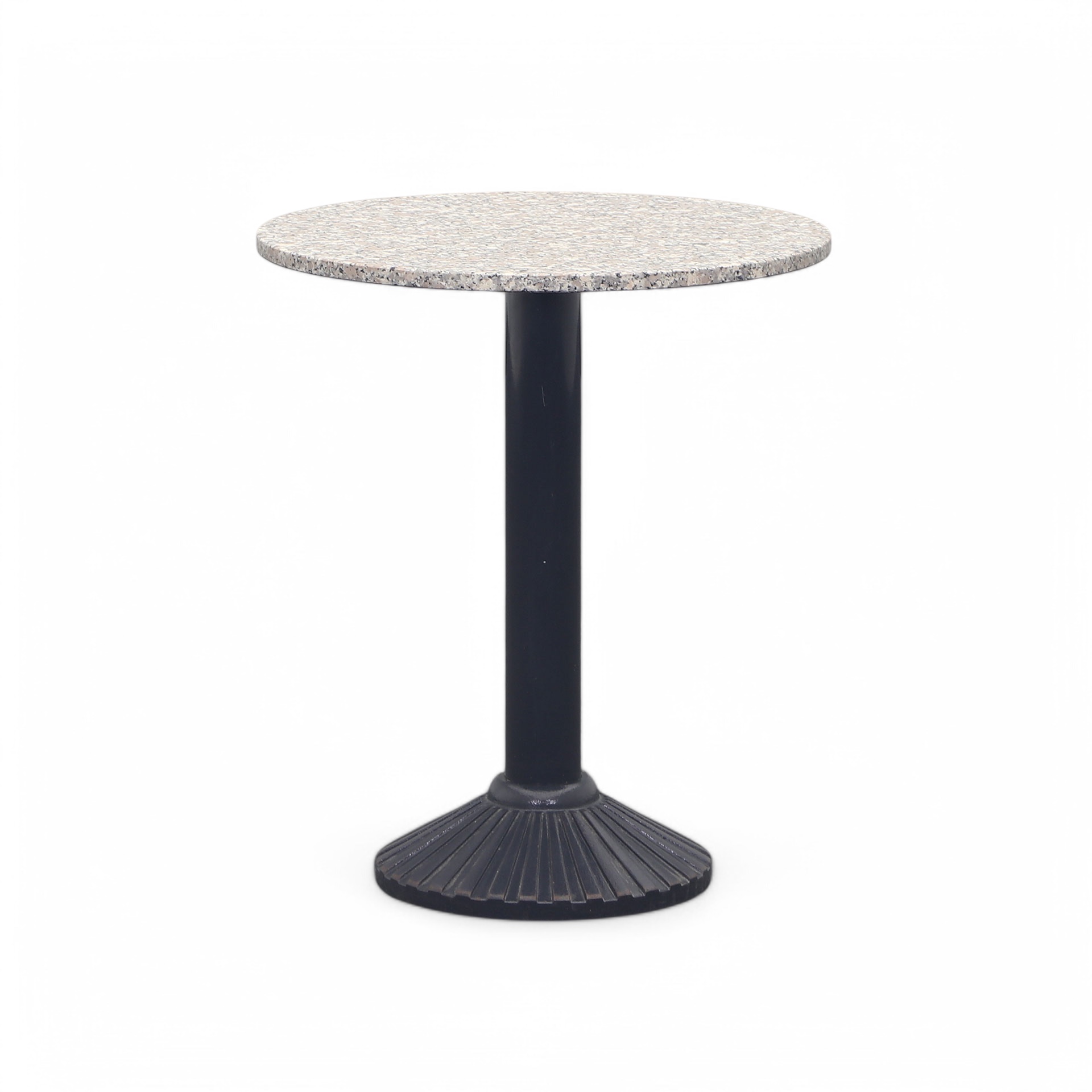 Image of Granit Bistrotisch Zanotta 60x60 cm, Graubraun/Schwarz, Rund, Normal gebraucht Tisch - Perfekt für Café und Bistro