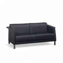 Leder Lounge Sofa Schwarz (Normal gebraucht)