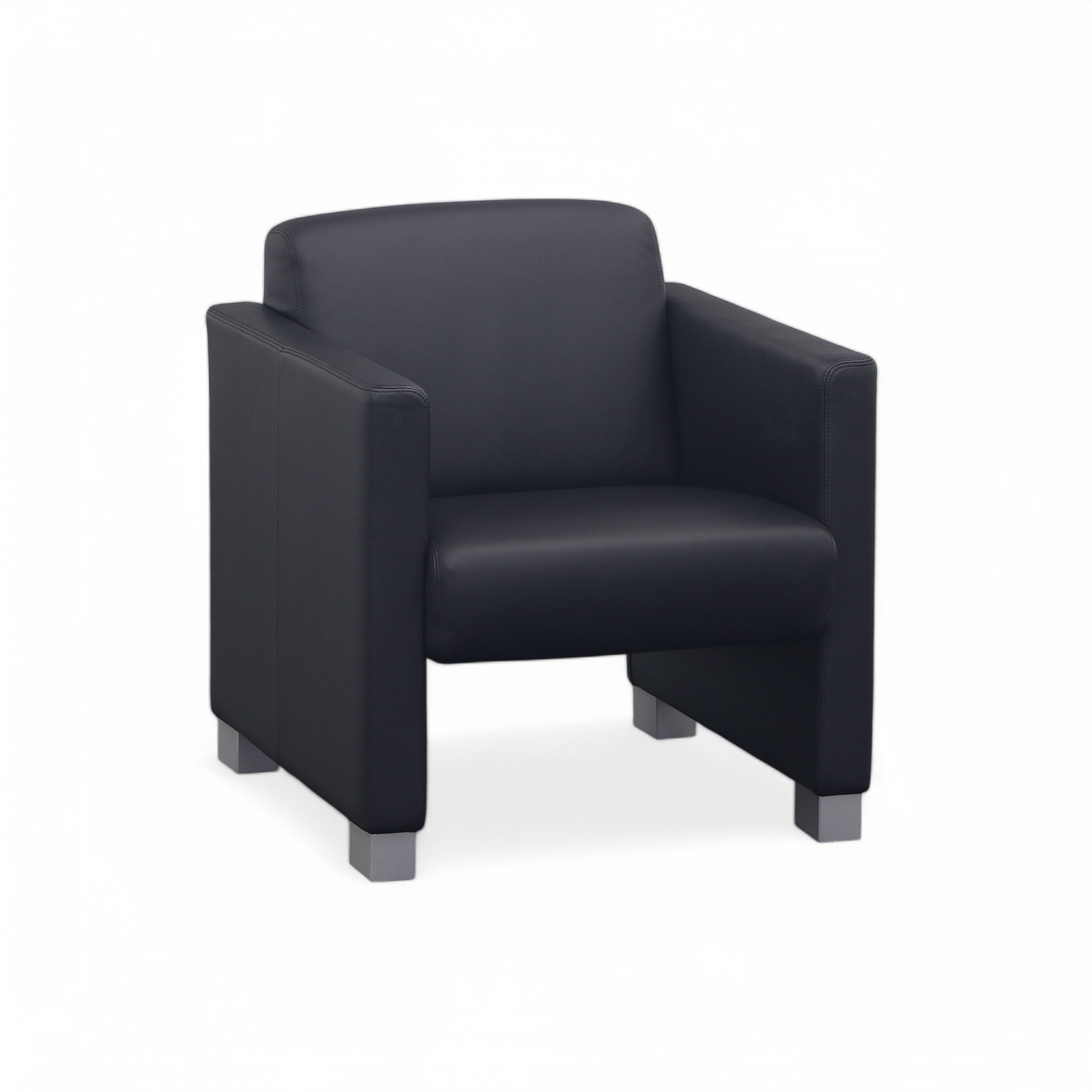 Image of Leder Loungesessel Girsberger Schwarz, Gut