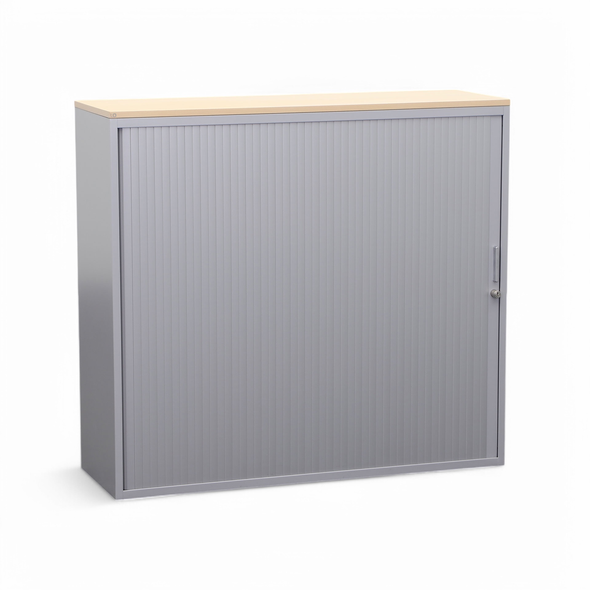 Metallschrank Lista LO Storage mit Rollladen (Silbergrau, Mit Schlüssel)