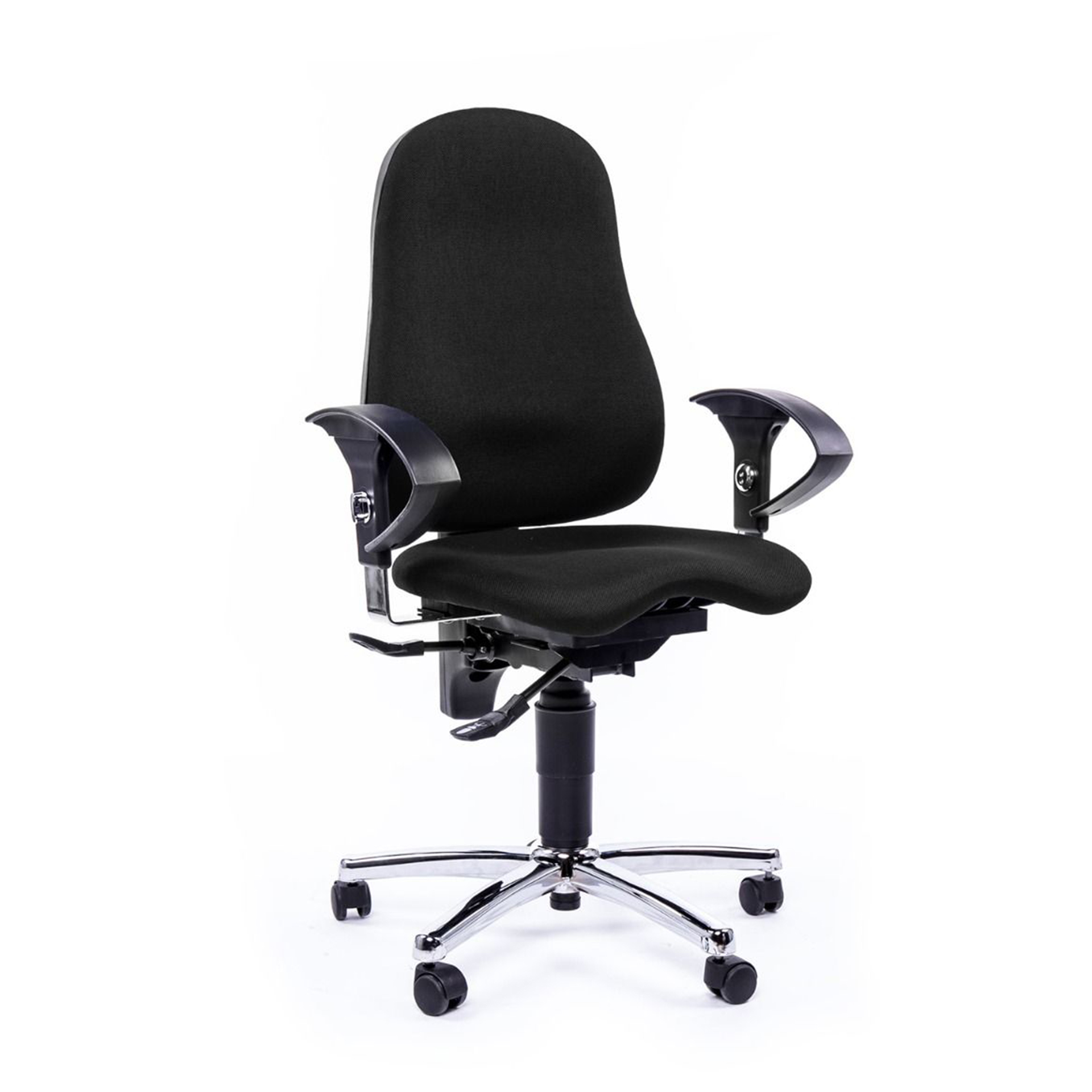 Image of Bürostuhl Topstar Sitness 10 mit 1D Armlehnen, Schwarz/Verchromt, Neu, Ergonomischer Stuhl - ideal für flexibles Arbeiten