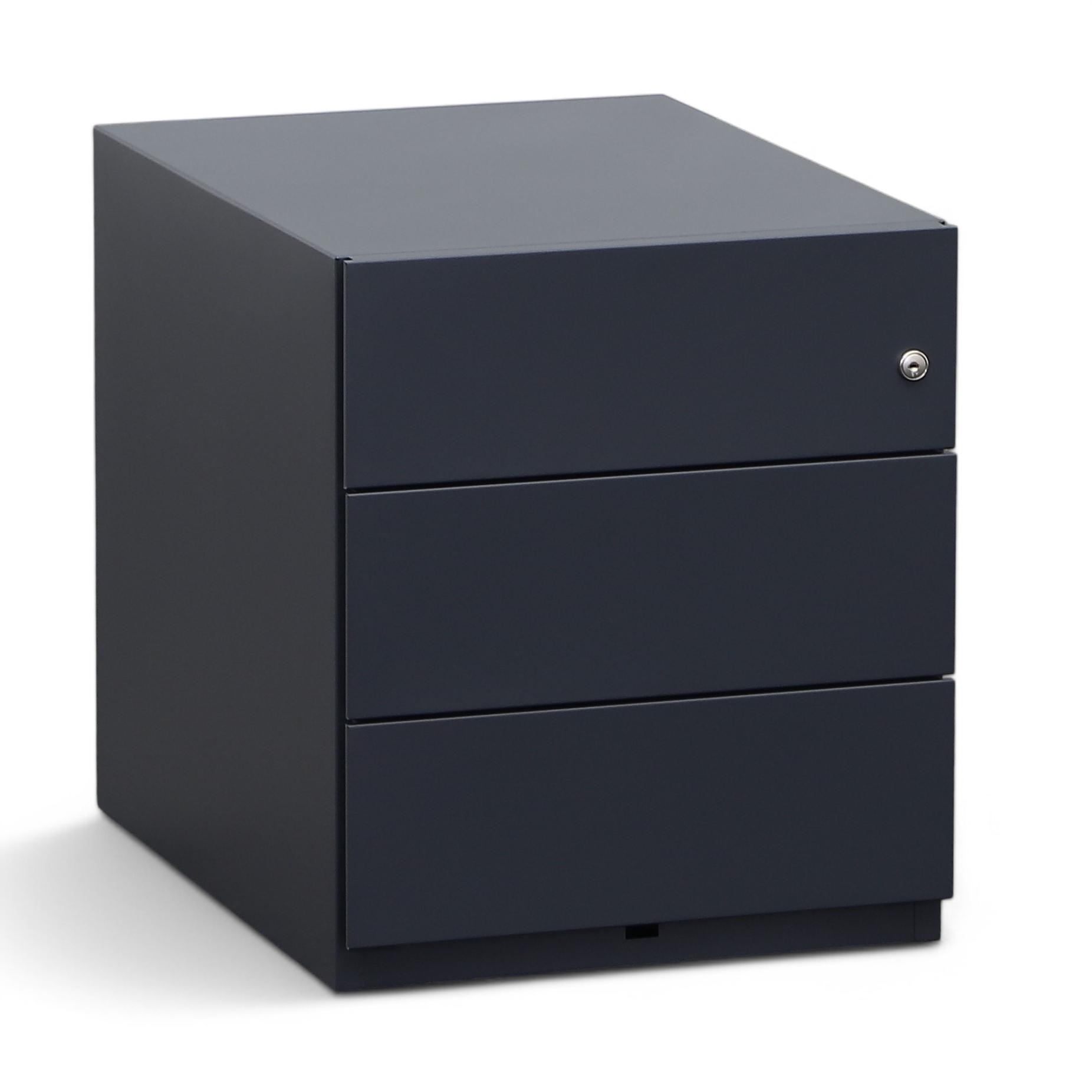 Conteneur roulant Bisley Note, Noir, avec des tiroirs, Nouveau - parfait pour un bureau moderne