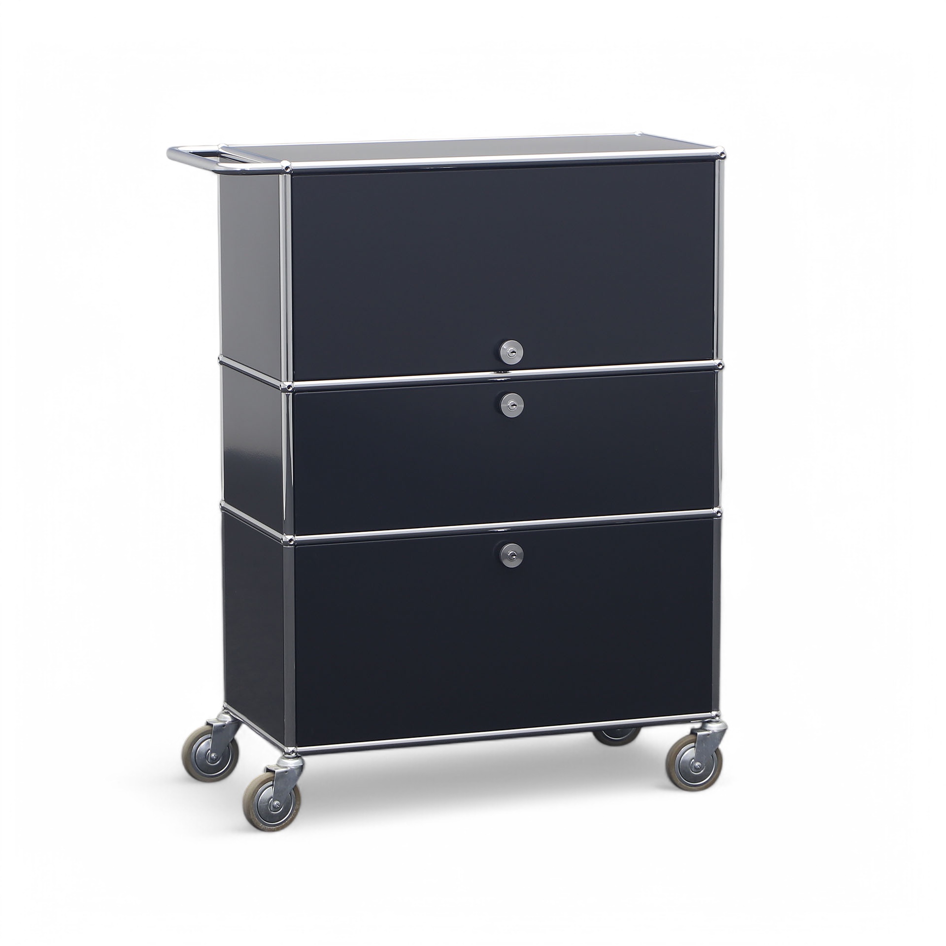 Caddie USM Haller (Normalement utilisé, Avec clé, Dossiers suspendus)