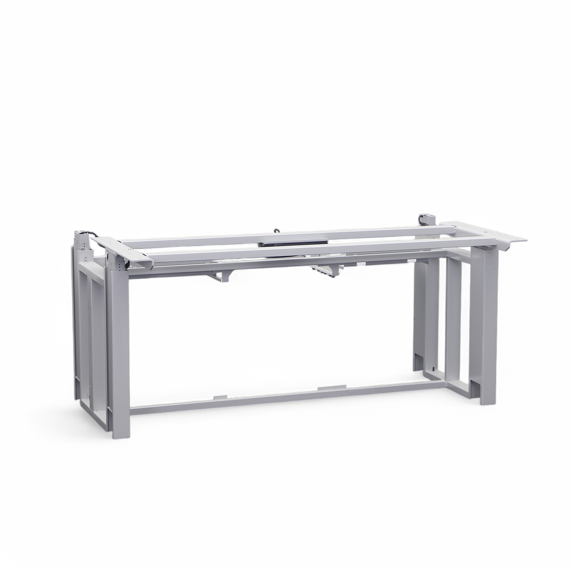 Elektrisch höhenverstellbares Tischgestell Deskflex, Silbergrau, Normal gebraucht - Ergonomisch & Flexibel