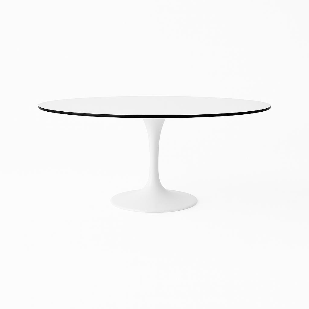table de réunion Gaber Saturno 150x150 cm, Blanc/Blanc, Autour, Nouveau, Table - Haute qualité & longue durée de vie
