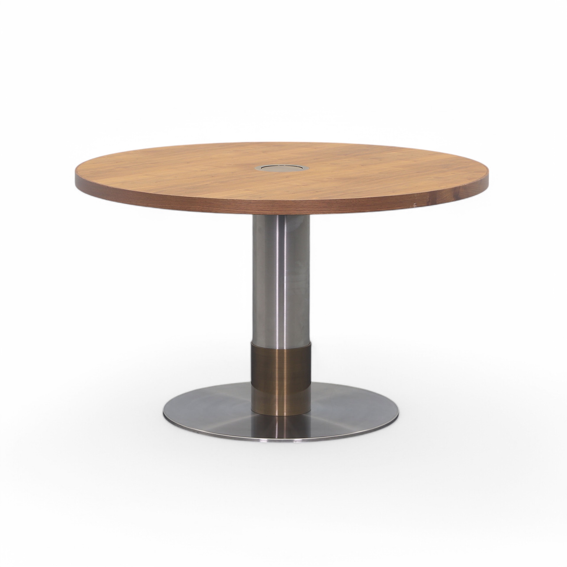 Round meeting table walnut (Normal used)