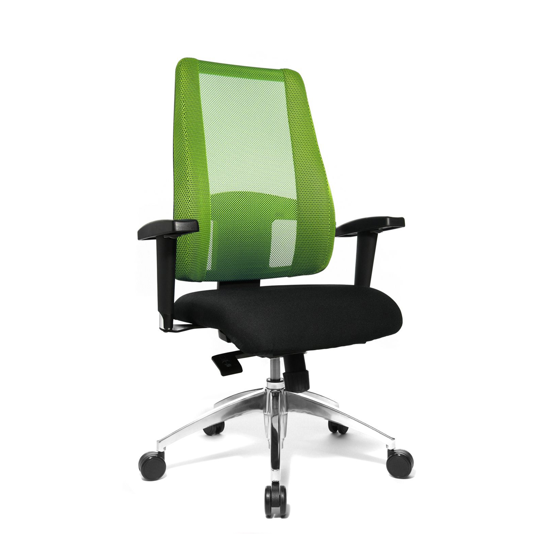 Chaise de bureau pivotante Topstar Lady Sitness Deluxe avec accoudoirs 2D, Vert, Nouveau, Chaise ergonomique - idéale pour un travail flexible