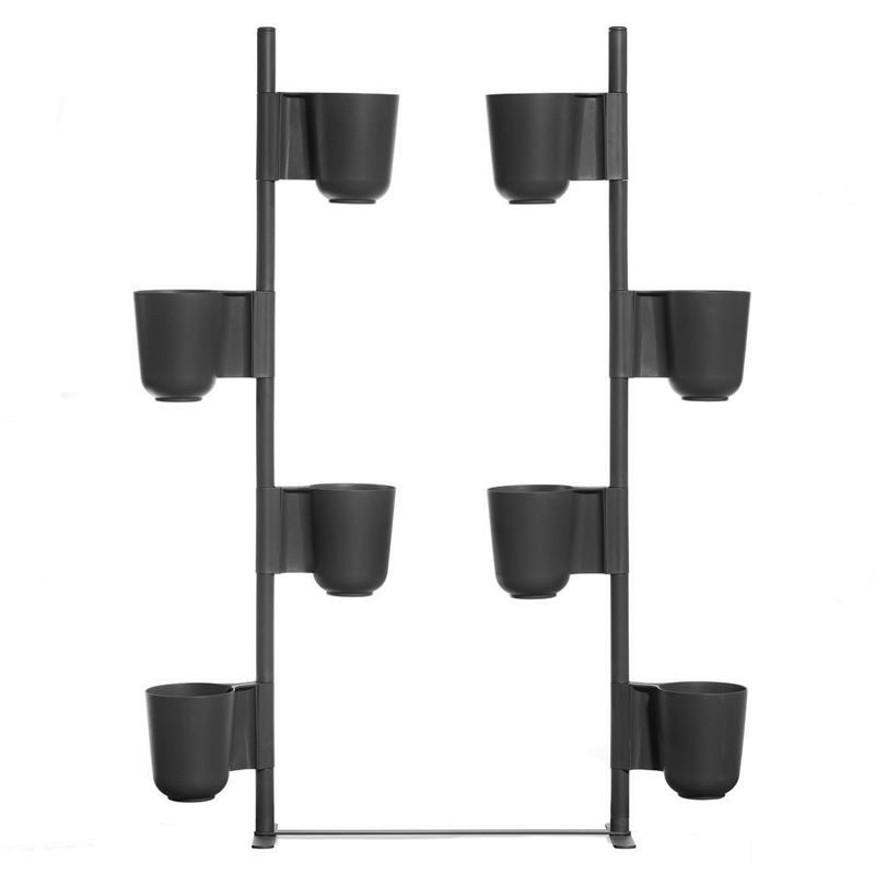 Gaber Gufo Planters Kit 1 – Raumtrenner mit Pflanzengefässen 145x190 cm, Schwarz, Neu