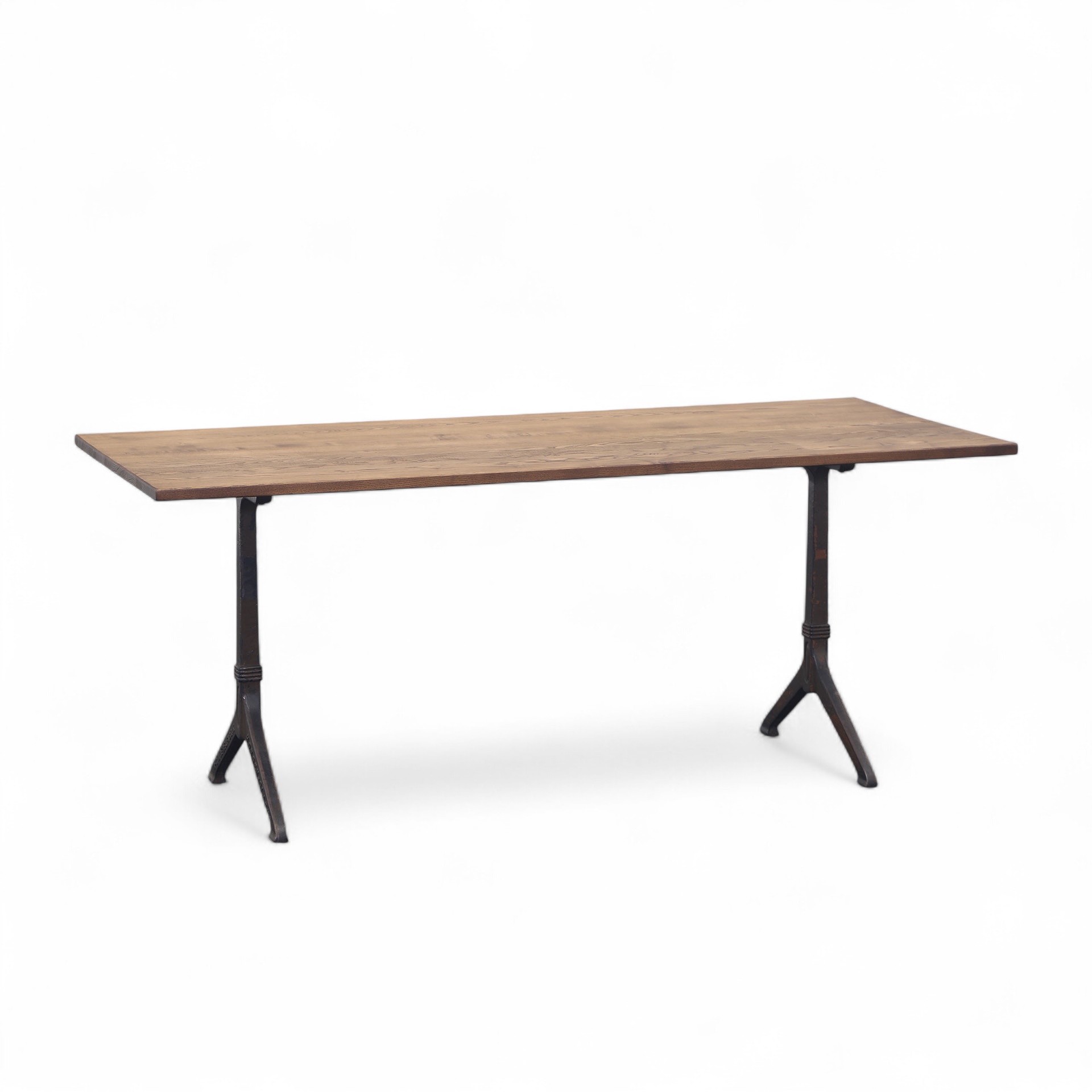 Real wood meeting table (Walnut, Normal used, Brown)