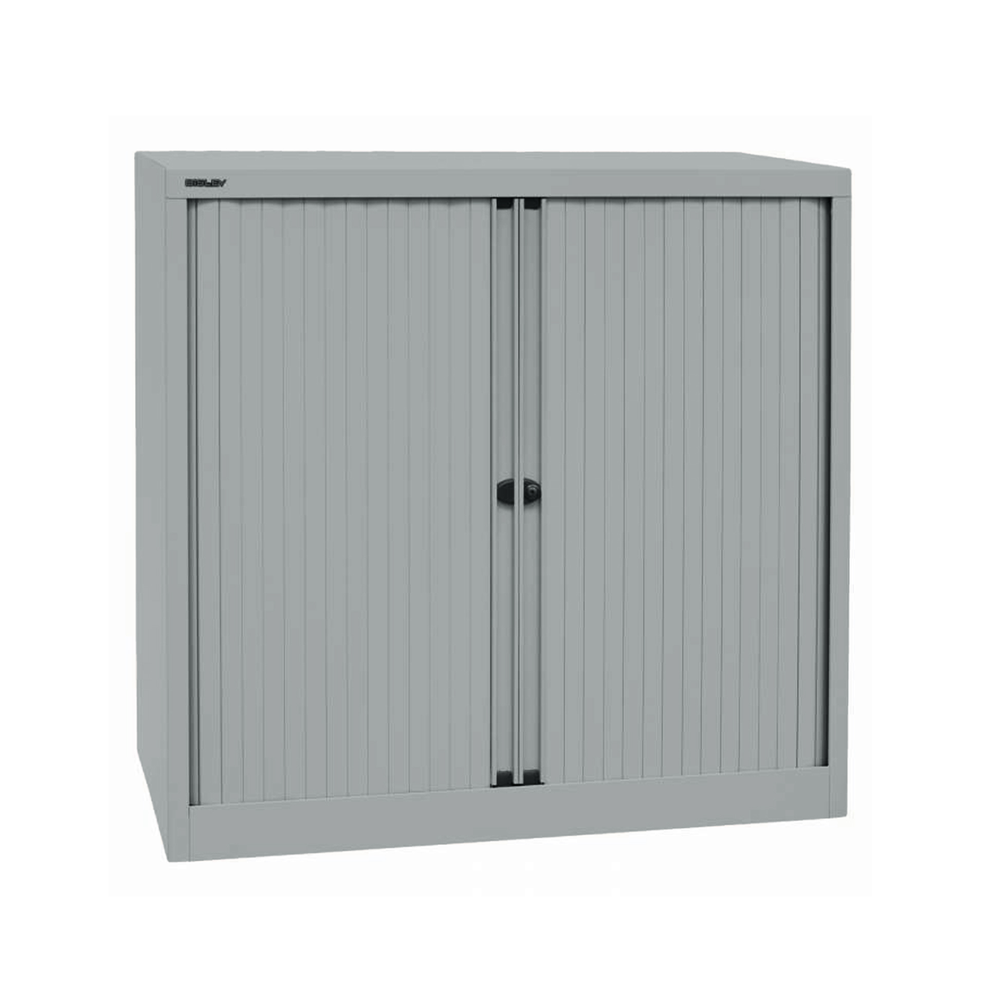 Image of Rollladenschrank Bisley EuroTambour, 2 Ordner hoch, 100.0 x 43.0 cm, Silbergrau, Neu - Effiziente Aufbewahrung