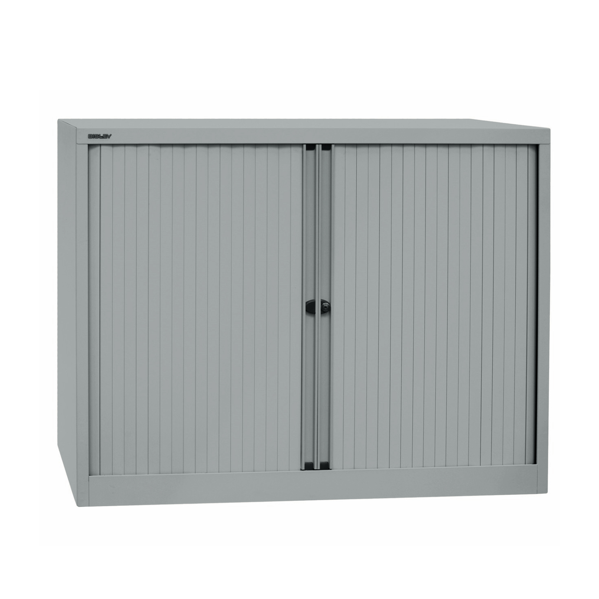Armoire à volet roulant Bisley EuroTambour, 2 Dossier haut, 120.0 x 43.0 cm, Gris argenté, Nouveau - Rangement efficace