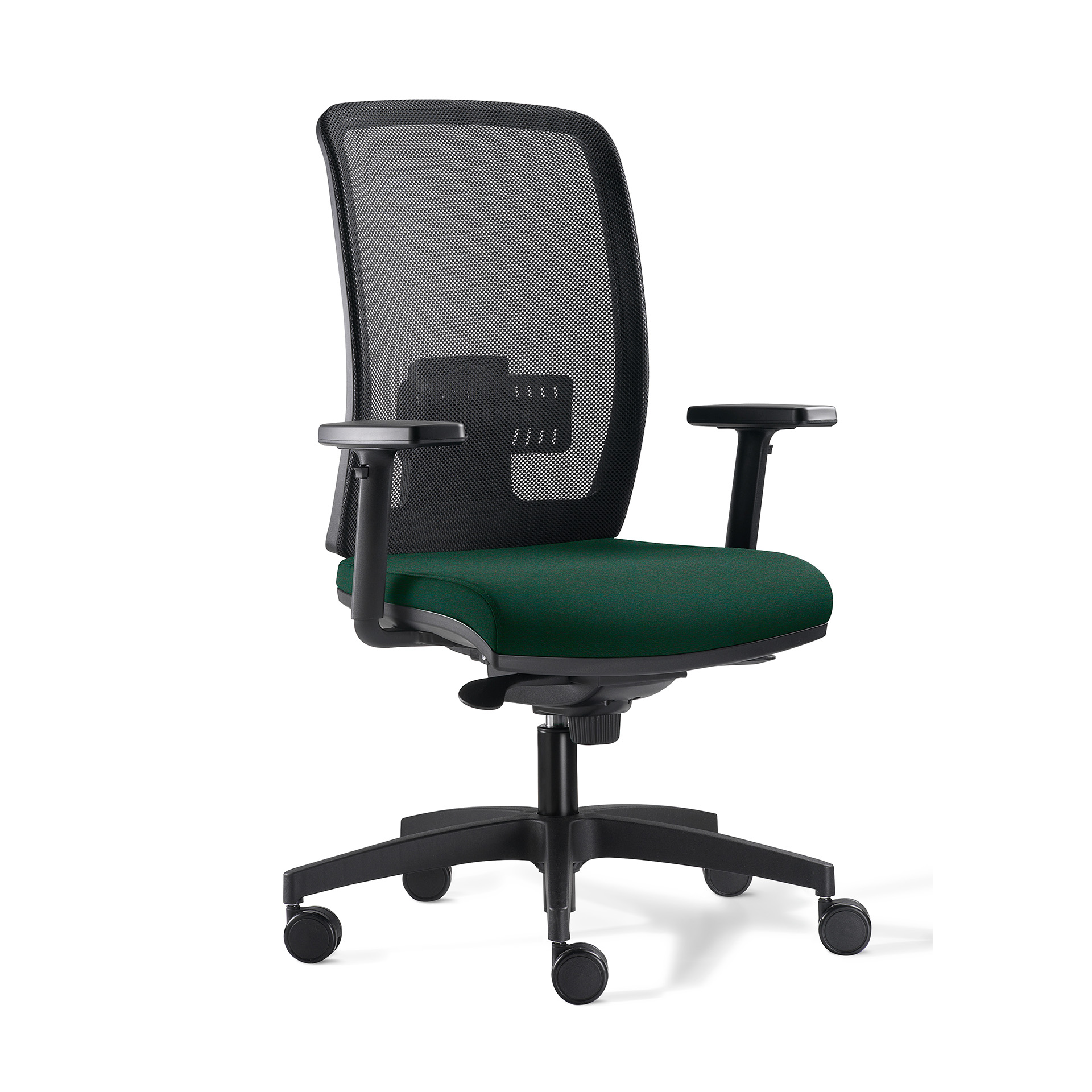 Image of Bürostuhl Milani Cometa Mesh mit 1D Armlehnen, Grün/Schwarz, Neu, Ergonomischer Stuhl - ideal für flexibles Arbeiten