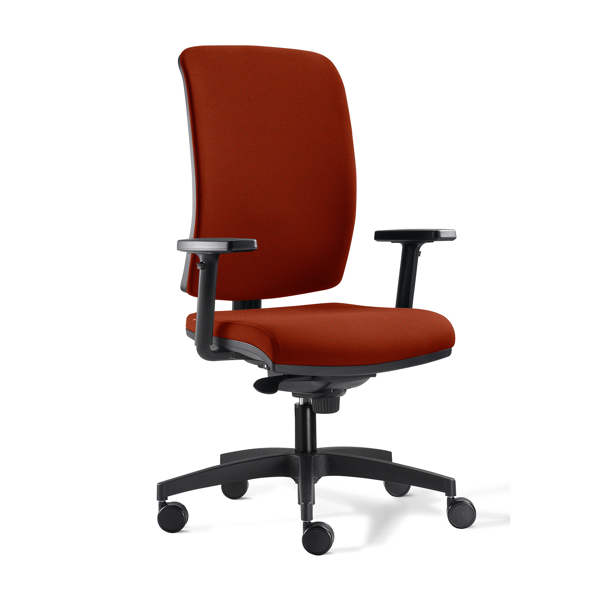 Image of Bürostuhl Milani Cometa mit 1D Armlehnen, Orange/Schwarz, Neu, Ergonomischer Stuhl - ideal für flexibles Arbeiten