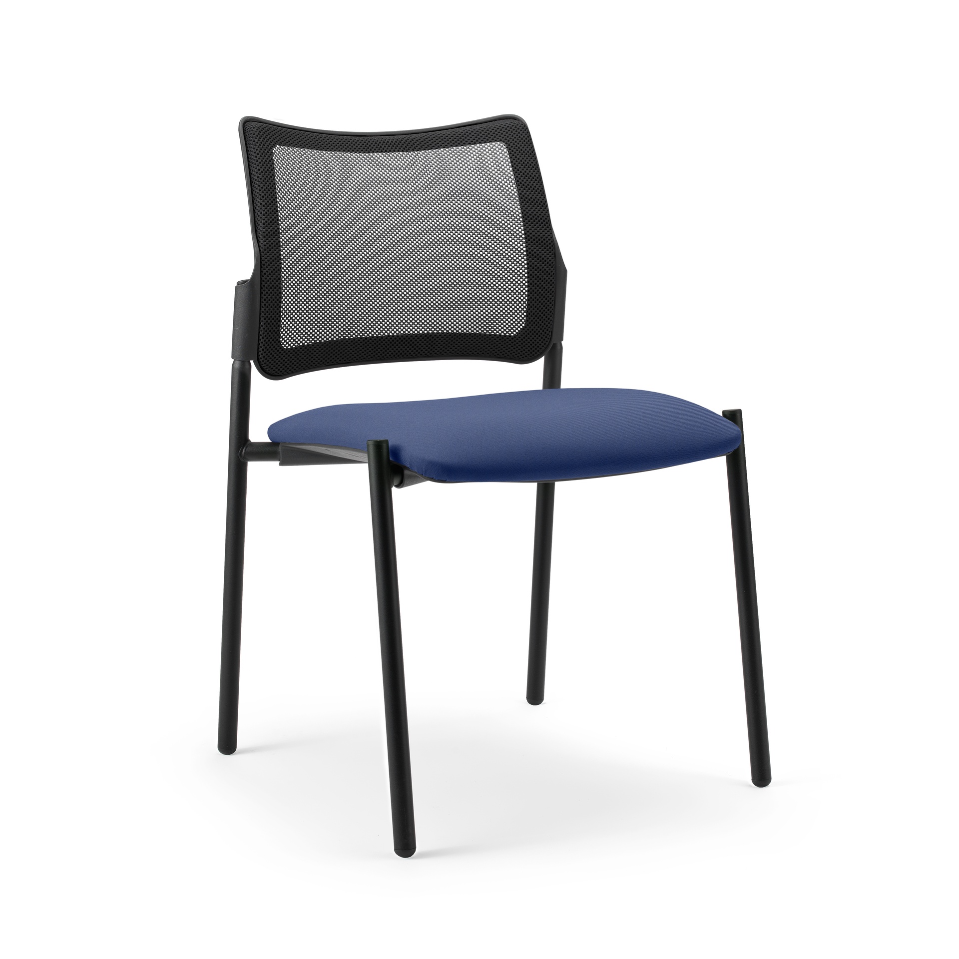 Image of 4-Fuss Stuhl Milani Maia Mesh Blau/Schwarz ohne Armlehnen, Neu – Perfekt für Büro und Empfang
