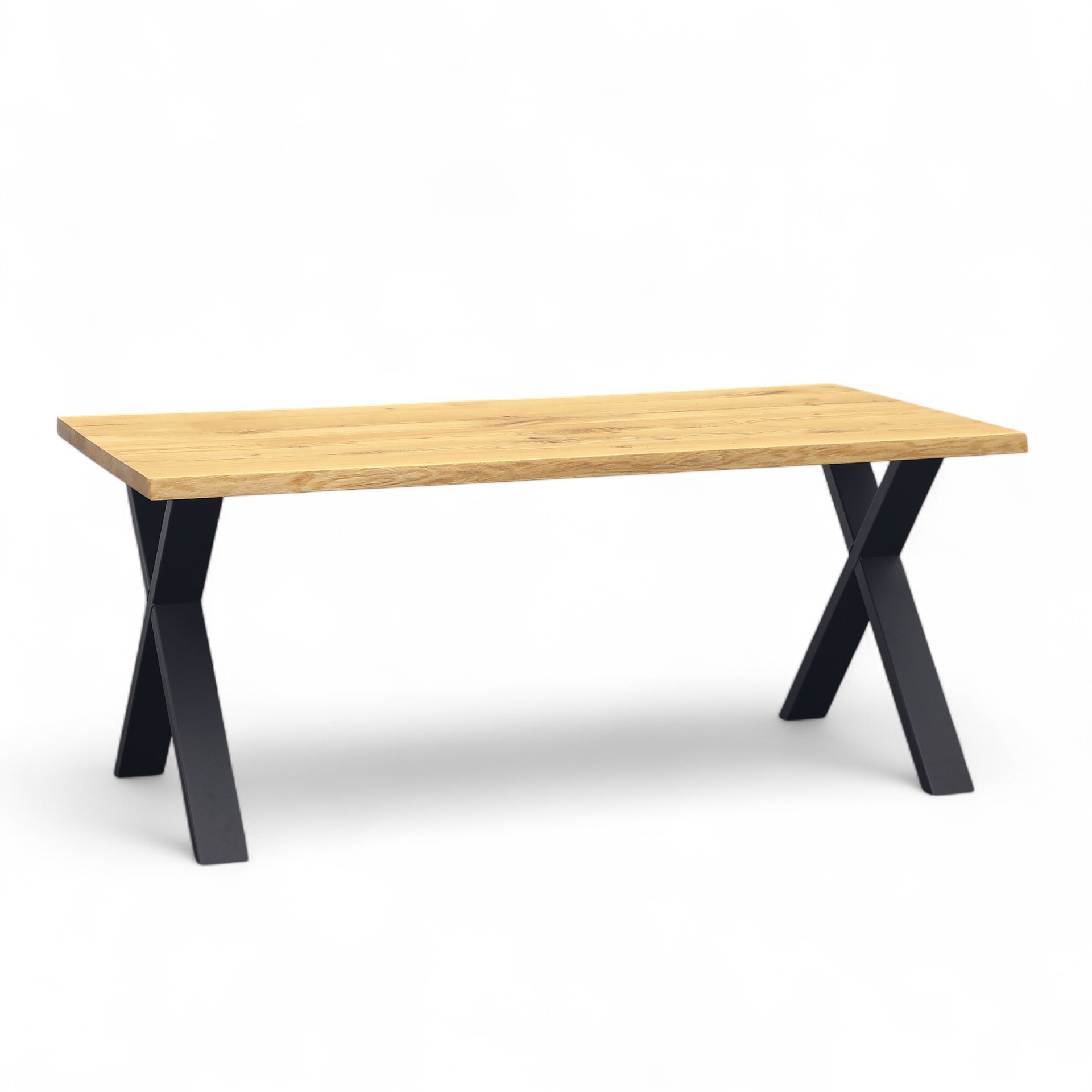 Massivholztisch Eiche Bisley Fortis (Eiche, Neu, 180x90, Anthrazit)