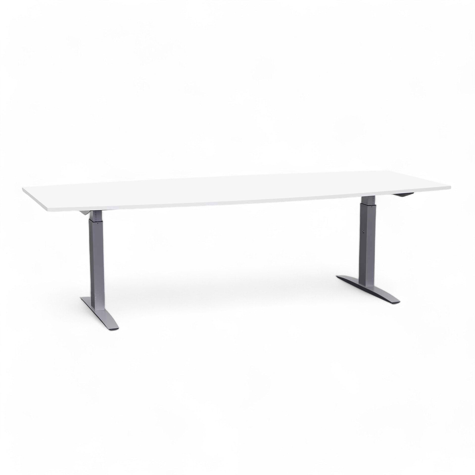 Grosser Konferenztisch Tradingzone Proline (Weiss, Neu, 240x100, Silbergrau, Silbergrau)