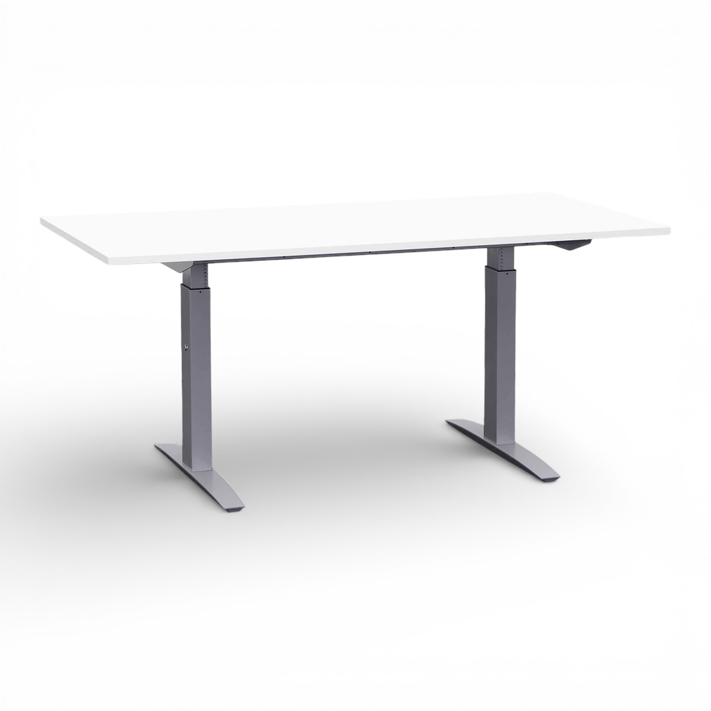 Sitzungstisch Tradingzone Proline 160x80 cm, Weiss/Silbergrau, Rechteckig, Neu, Tisch - Für professionelle Meetings