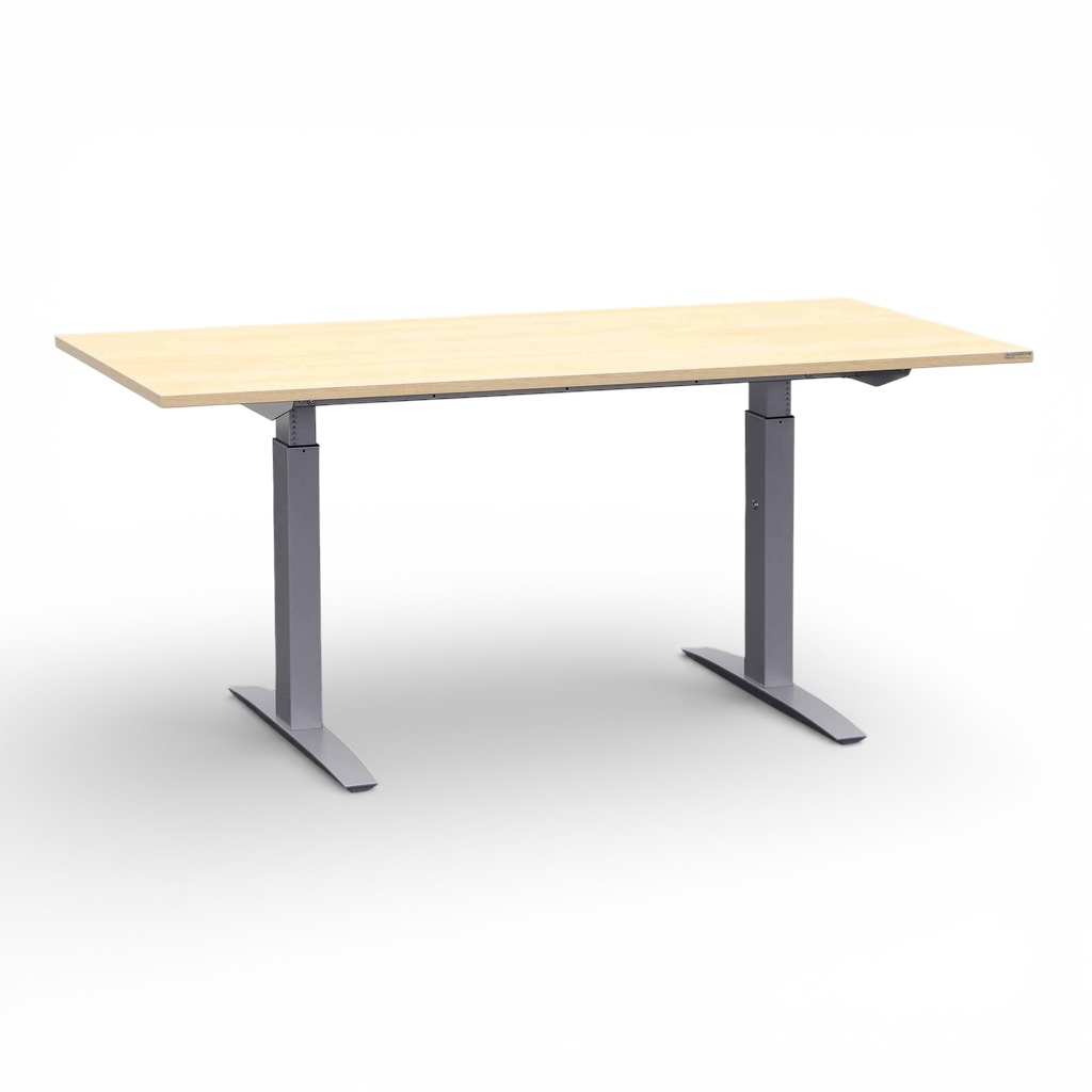 Table de réunion Tradingzone Proline 160x80 cm, Chêne/Gris argenté, Rectangulaire, Nouveau, Table - Pour les réunions professionnelles