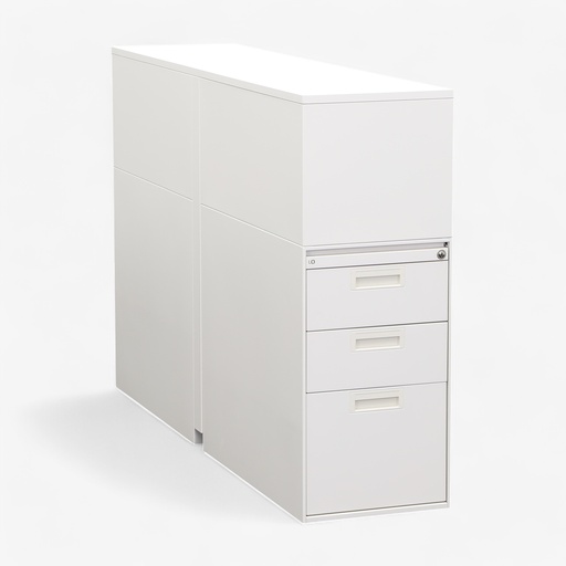Apothekerschrank Lista LO, weiss, Metall (Gut, mit Schlüssel)