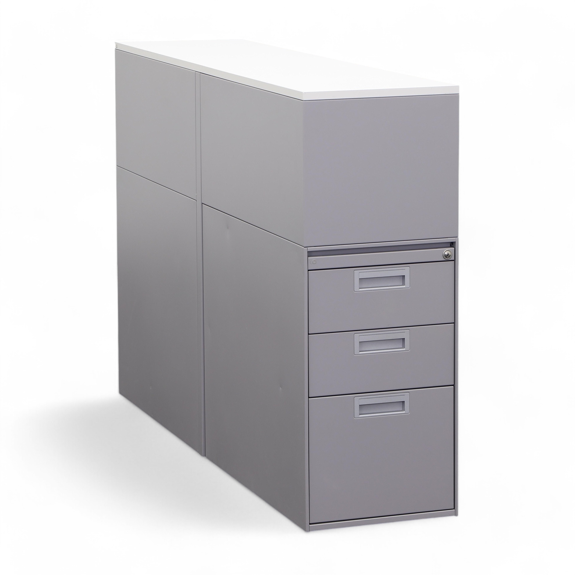 Hochcontainer Lista LO, silbergrau, Metall (Normal Gebraucht)