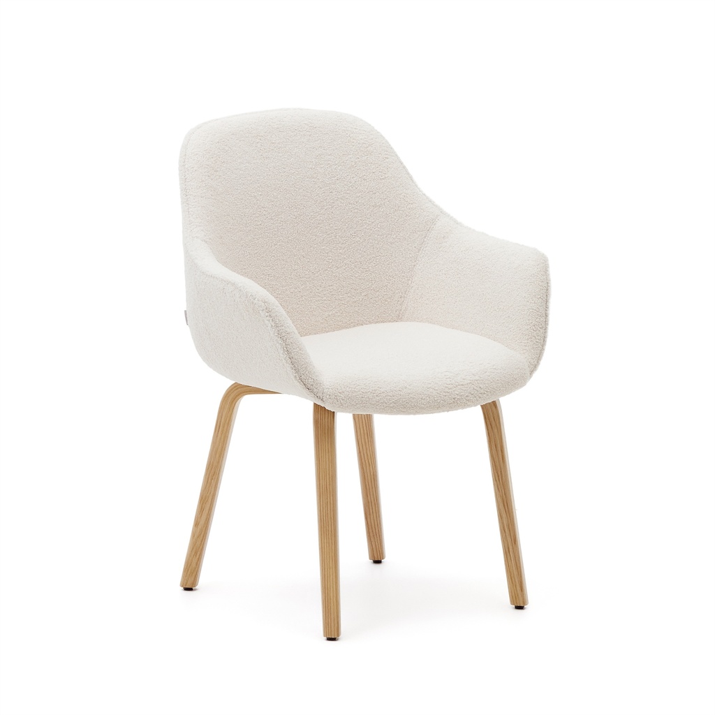 Image of Kave Home Aleli Esszimmerstuhl Weiss, Sehr gut – Perfekt für Büro und Empfang