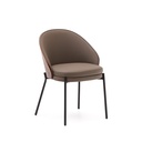 Kave Home Eamy Esszimmerstuhl (Braun, Neu, Schwarz)