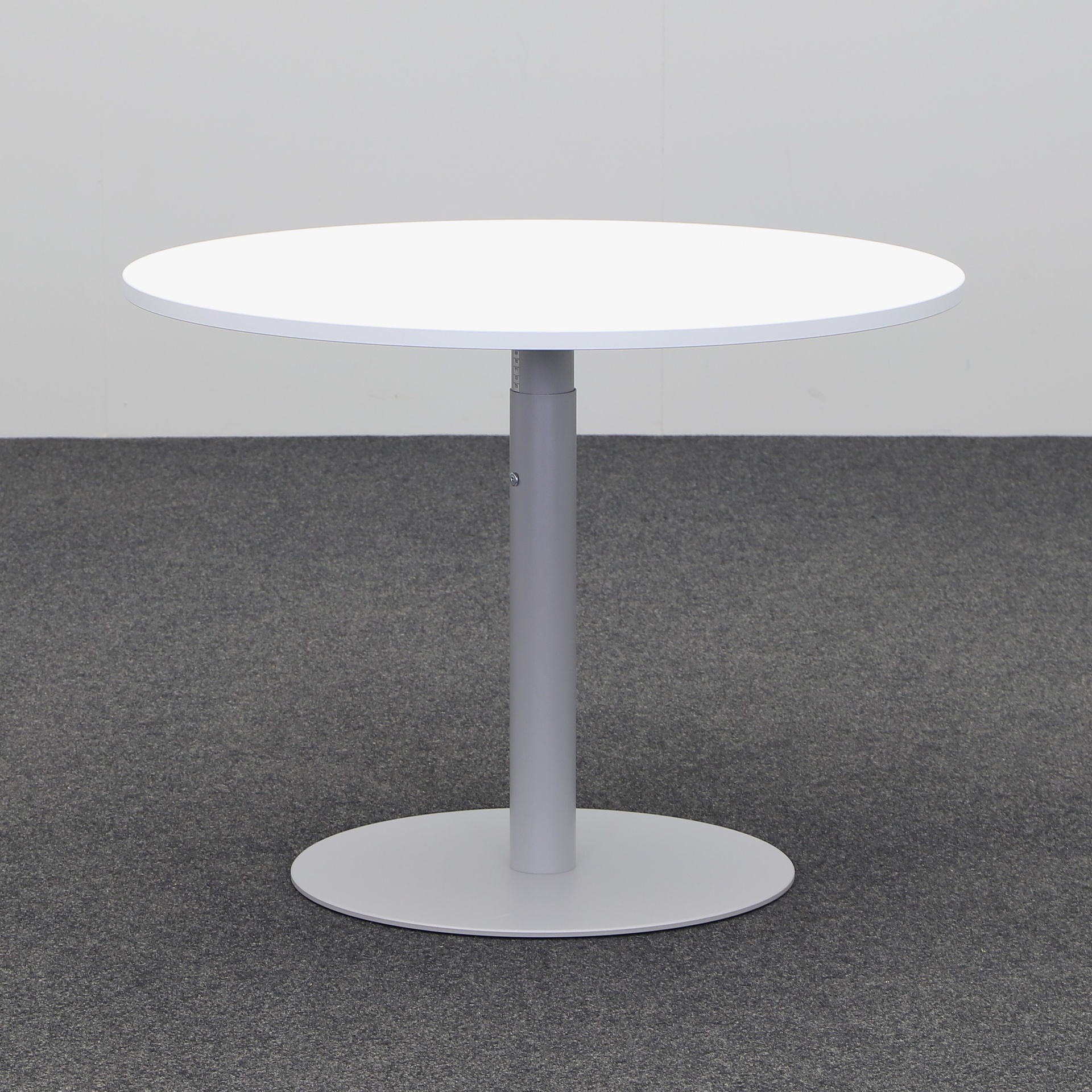 Table de réunion Tradingzone Proline 100x100 cm, Gris blanc/Gris argenté, Autour, Nouveau, Table - Pour les réunions professionnelles