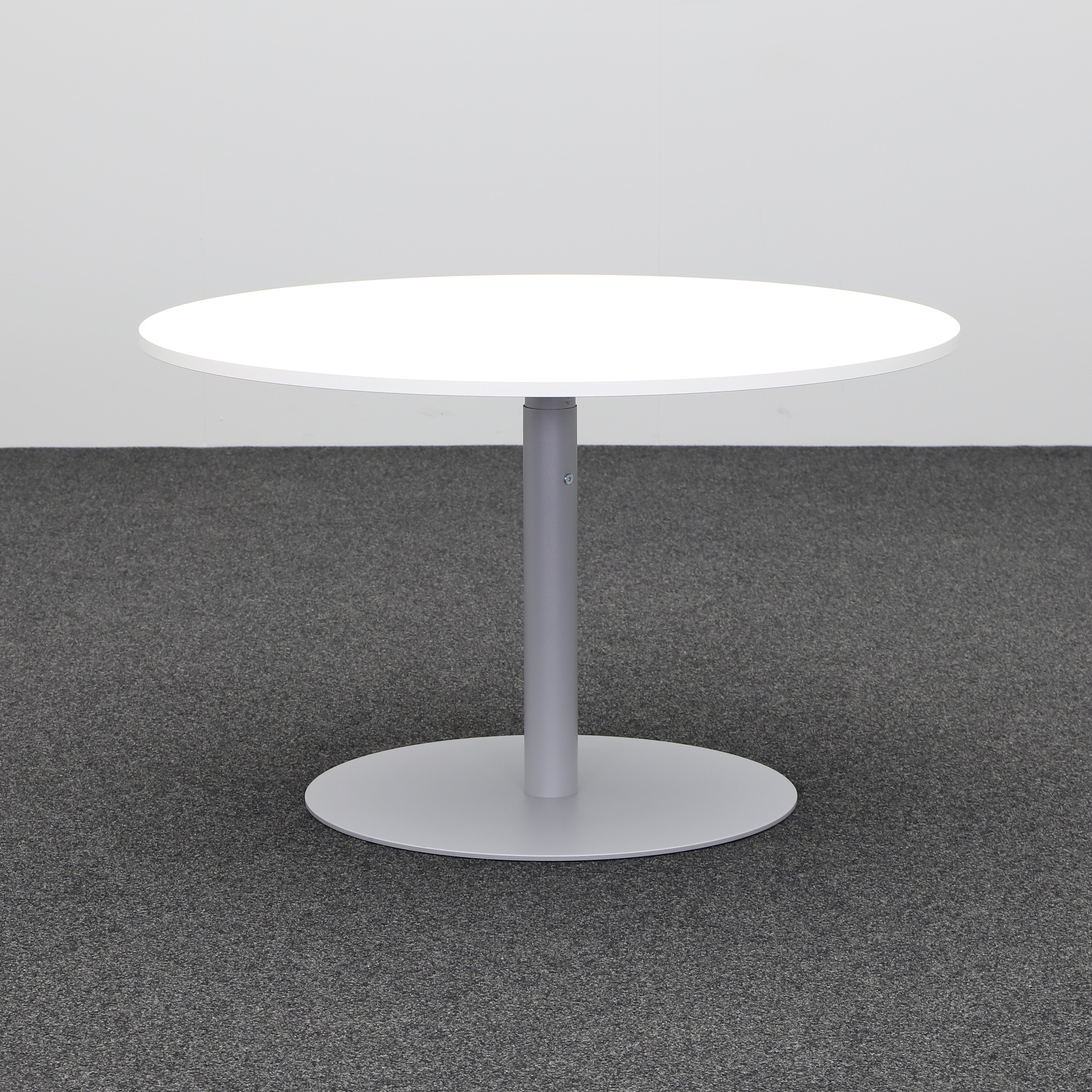 Table de réunion Tradingzone Proline 120x120 cm, Blanc/Gris argenté, Autour, Nouveau, Table - Pour les réunions professionnelles