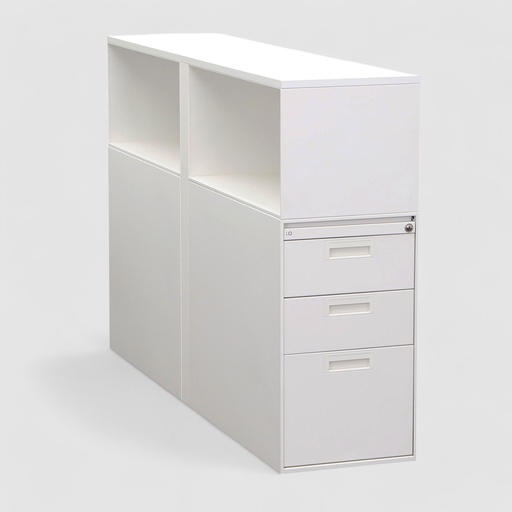 Apothekerschrank Lista LO, weiss, Metall