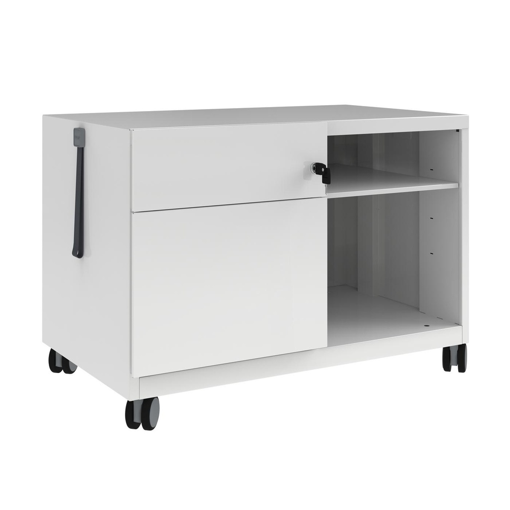 Büro Caddy Bisley Note Schublade links (Weiss, Neu, mit Schlüssel)