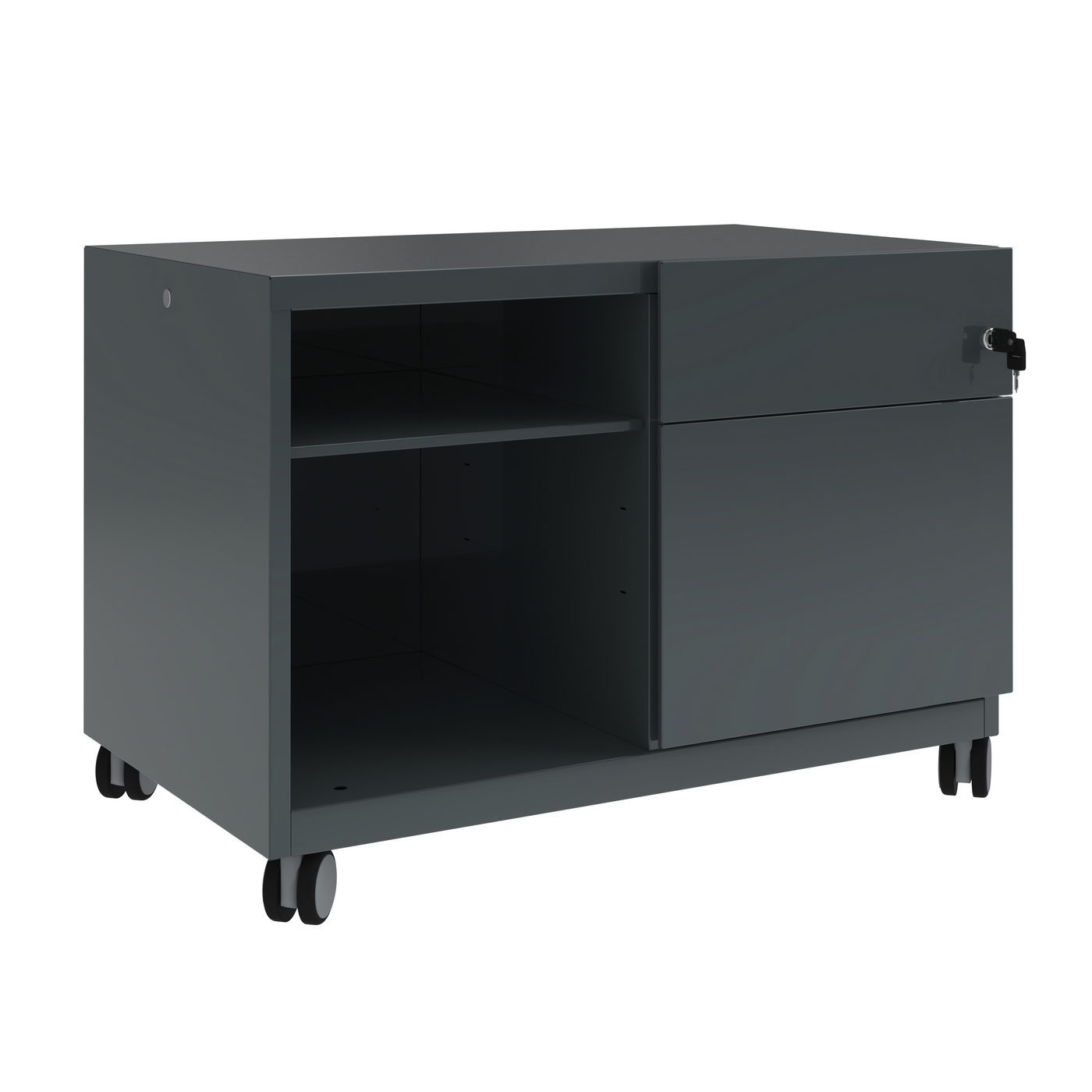Büro Caddys Bisley Note (Anthrazit, Neu, Mit Schlüssel)