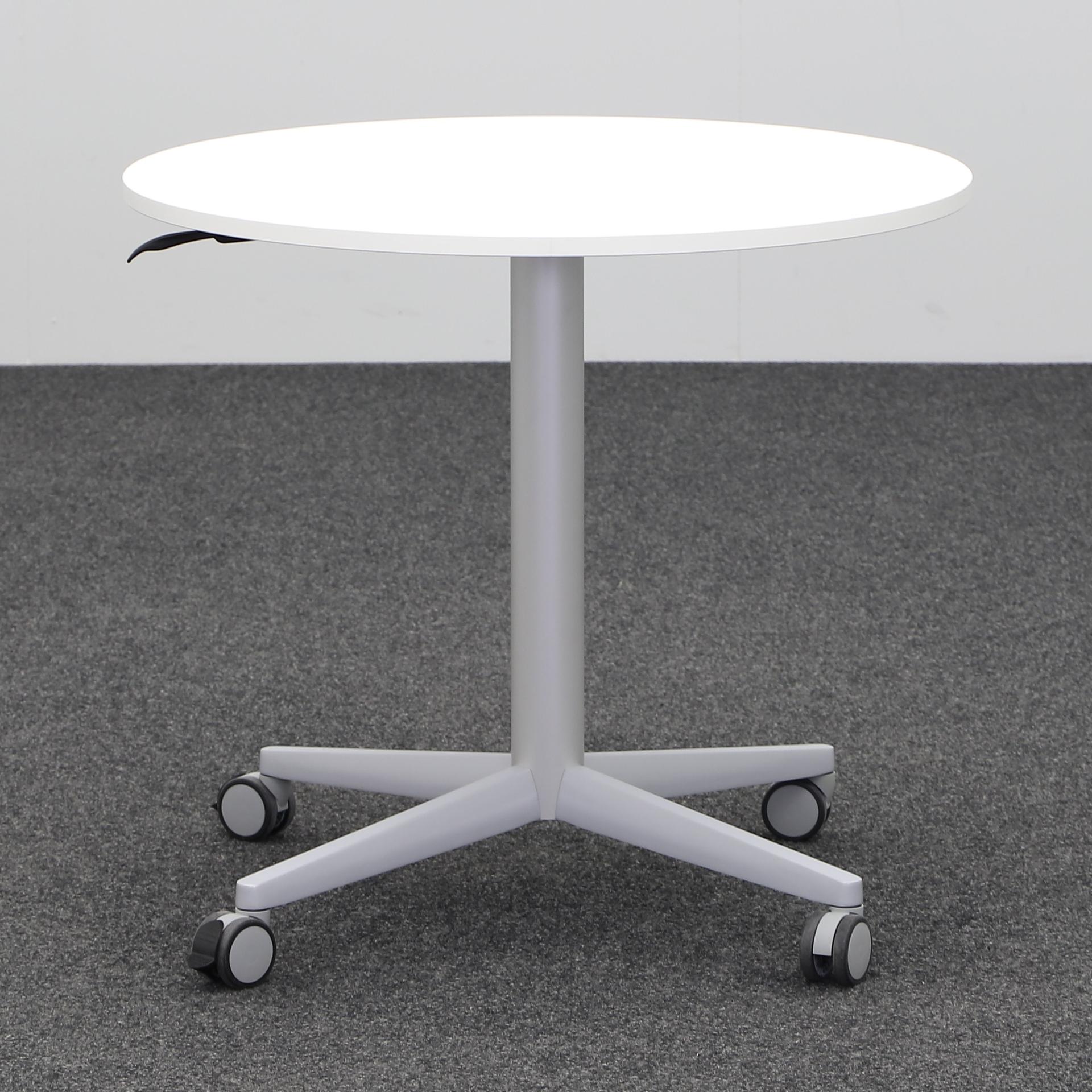 Table de réunion réglable en hauteur Tradingzone Smartline (Blanc, Nouveau)