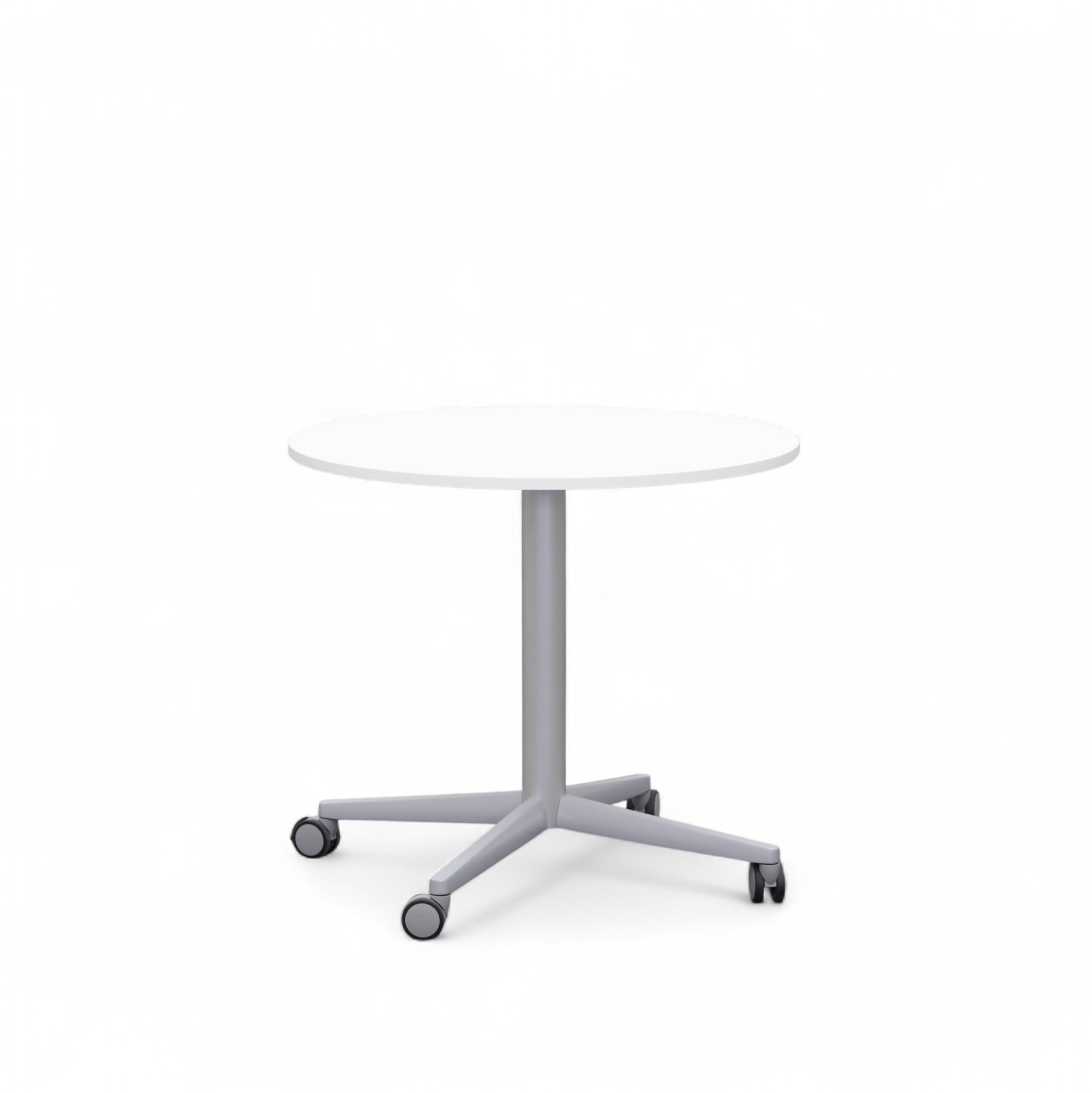 Image of Sitzungstisch Tradingzone Smartline 80x80 cm, Weiss/Silbergrau, Rund, Neu, Tisch - Für professionelle Meetings