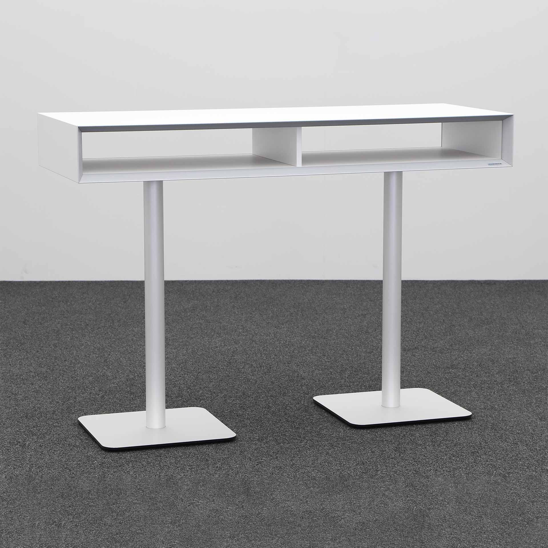 Tavoli da riunione in piedi Tradingzone Smartline (Grigio chiaro, Molto buono, 160x60, Grigio argento, Grigio argento)