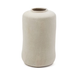 Kave Home Serina Vase aus Pappmaché weiss 34 cm (Neu, Weiss)