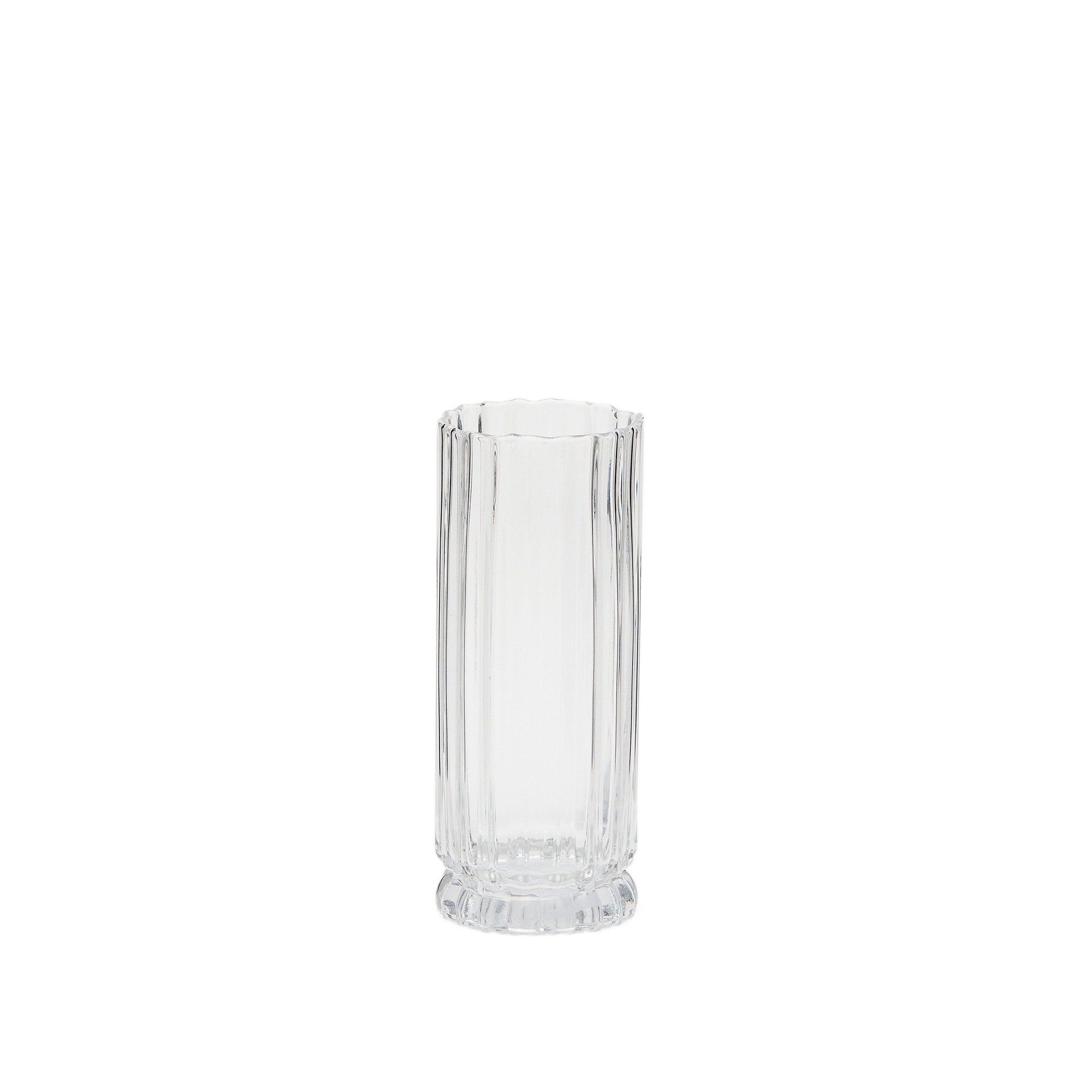 Image of Kave Home Vase Neblan aus Klarglas 25,5 cm Transparent, Neu
